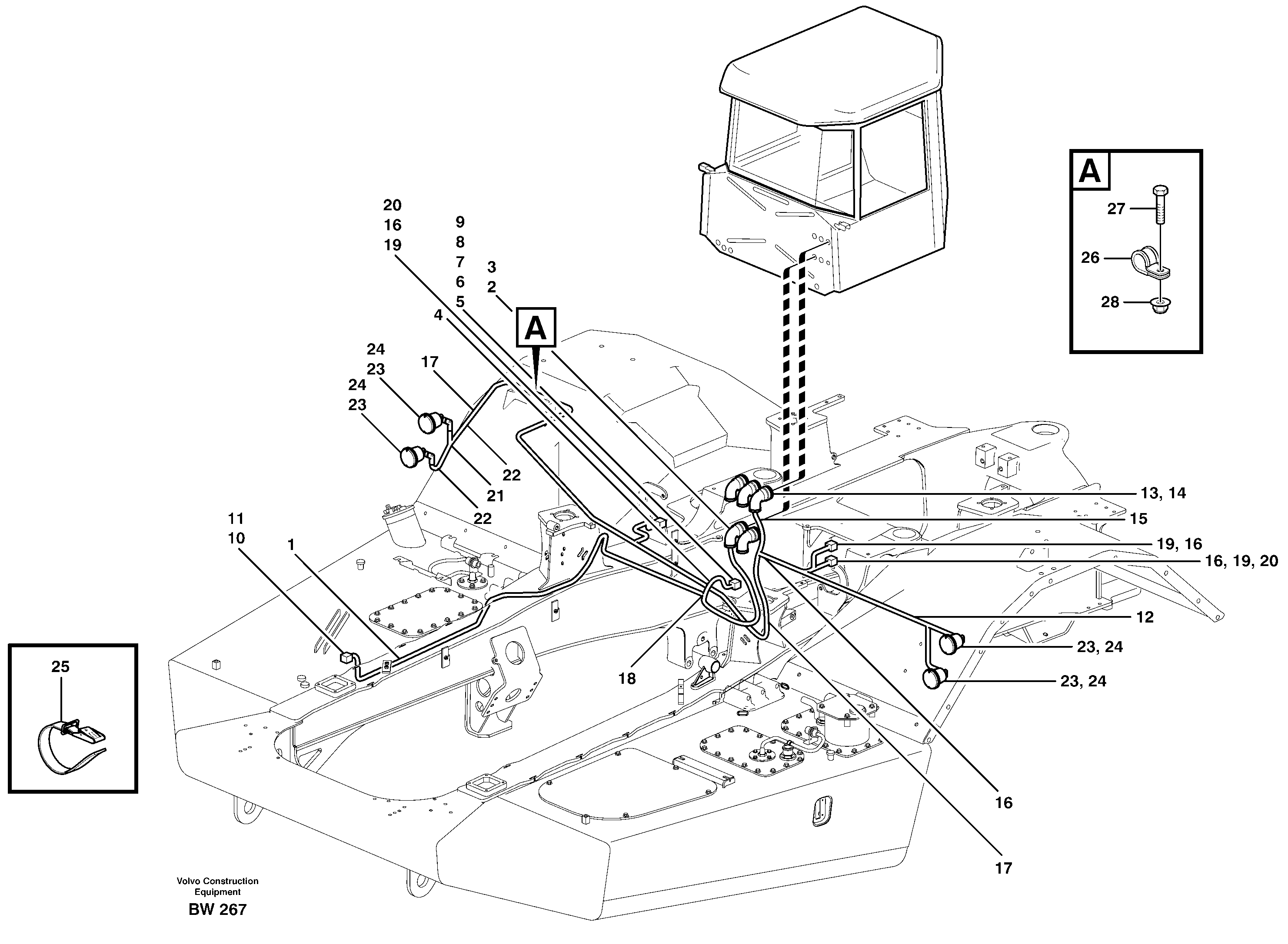 Rubber cushion VOE11119098 VOLVO
