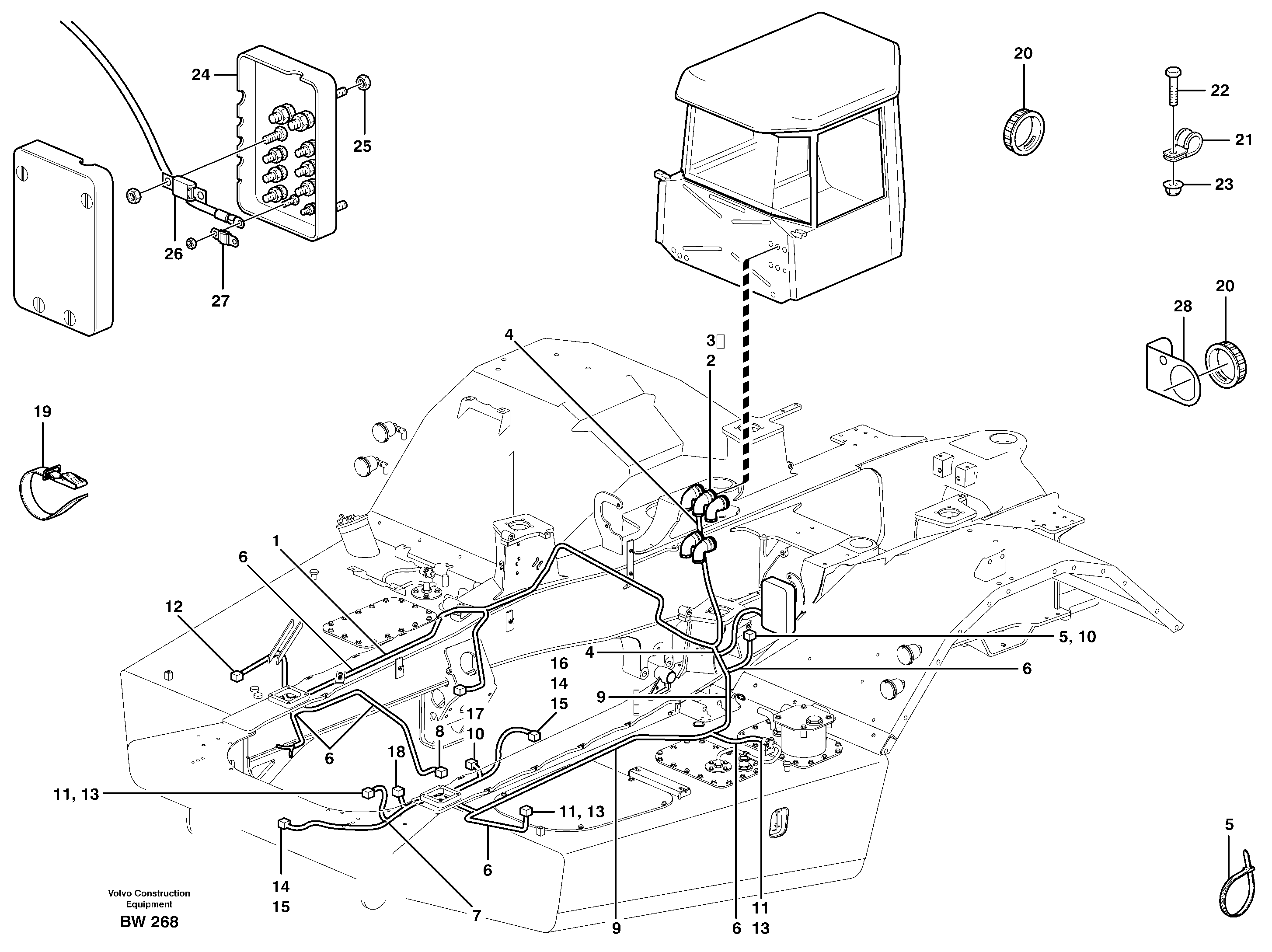 Rubber cushion VOE11119099 VOLVO