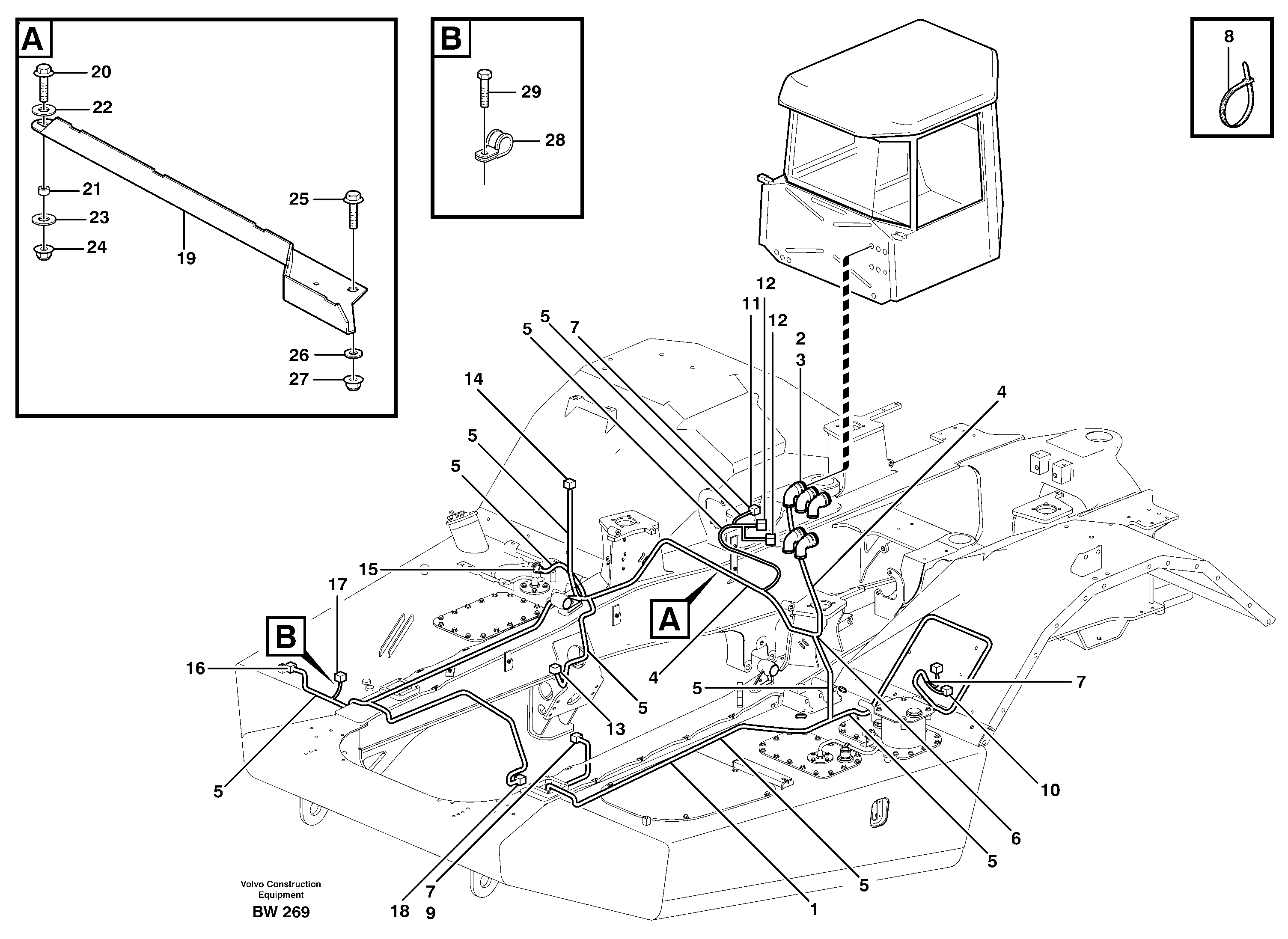 Rubber cushion VOE11190286 VOLVO
