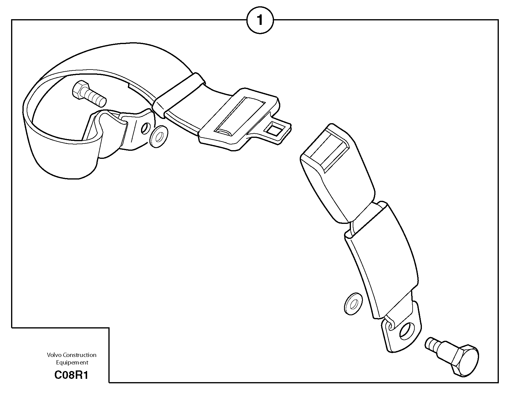 Safety belt PJ5320078 VOLVO