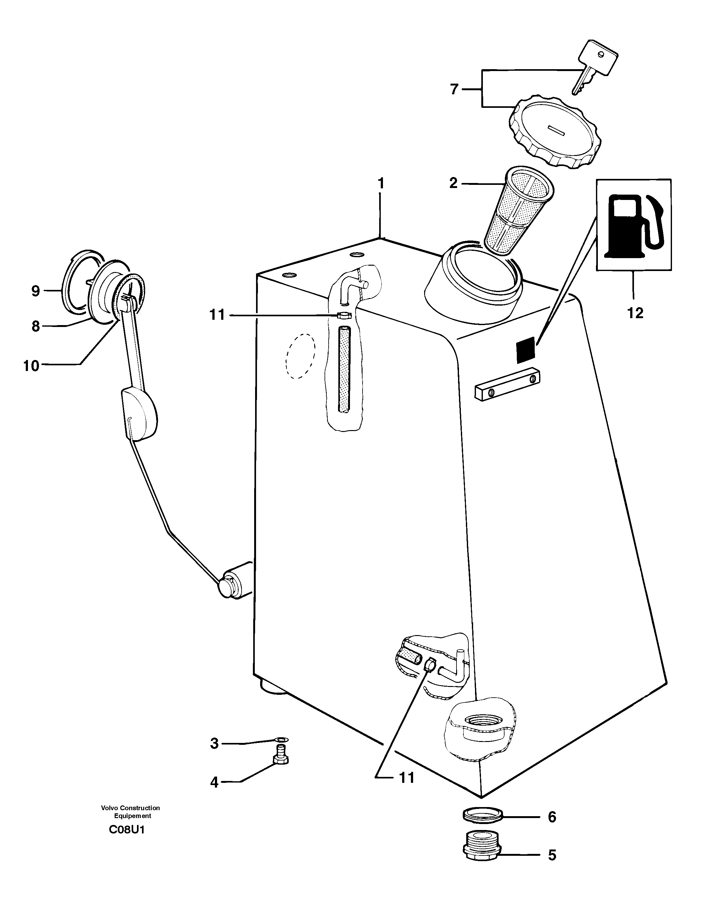 Fuel tank PJ5020072 VOLVO