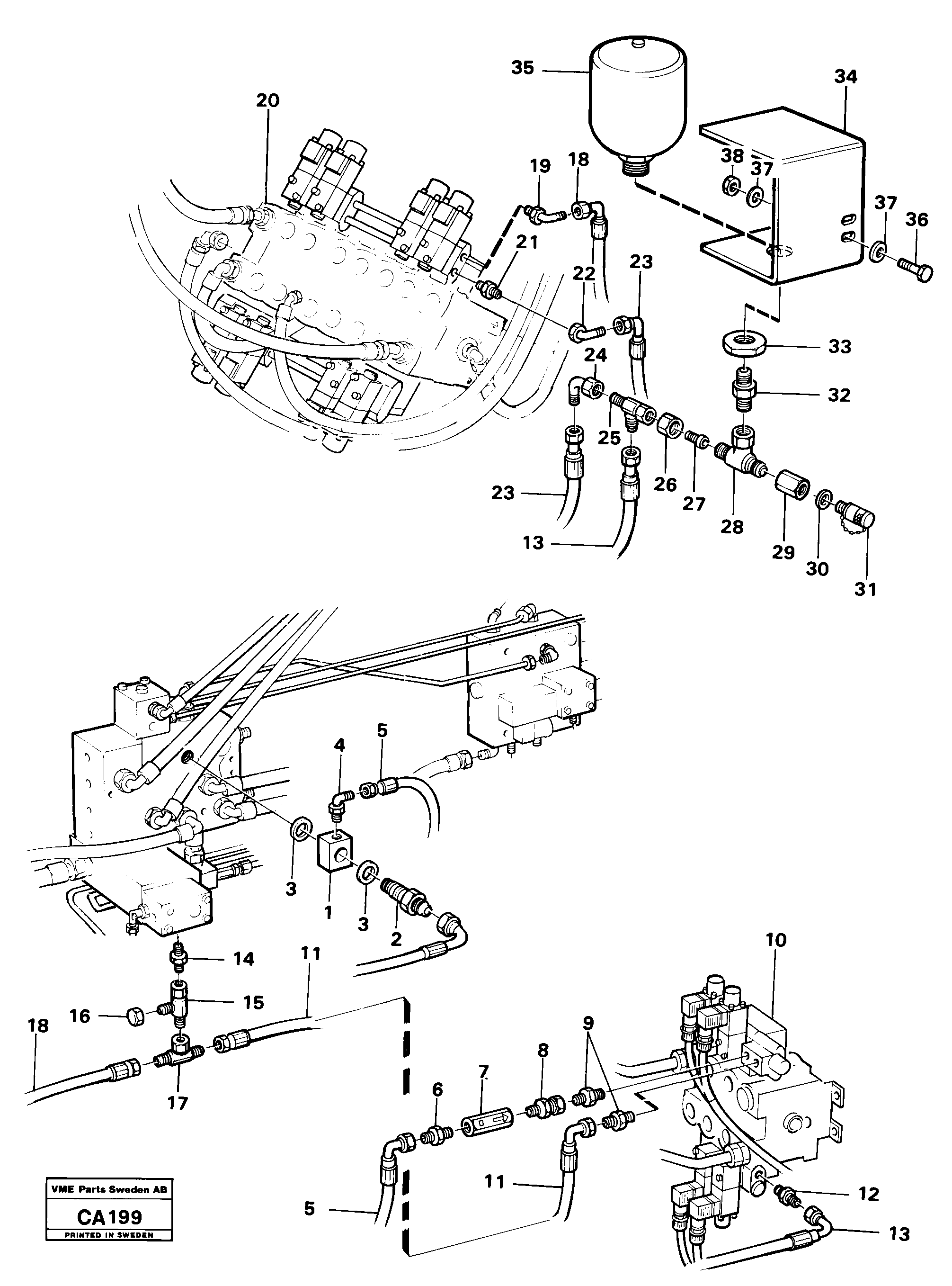 Timing gear casing VOE932421 VOLVO