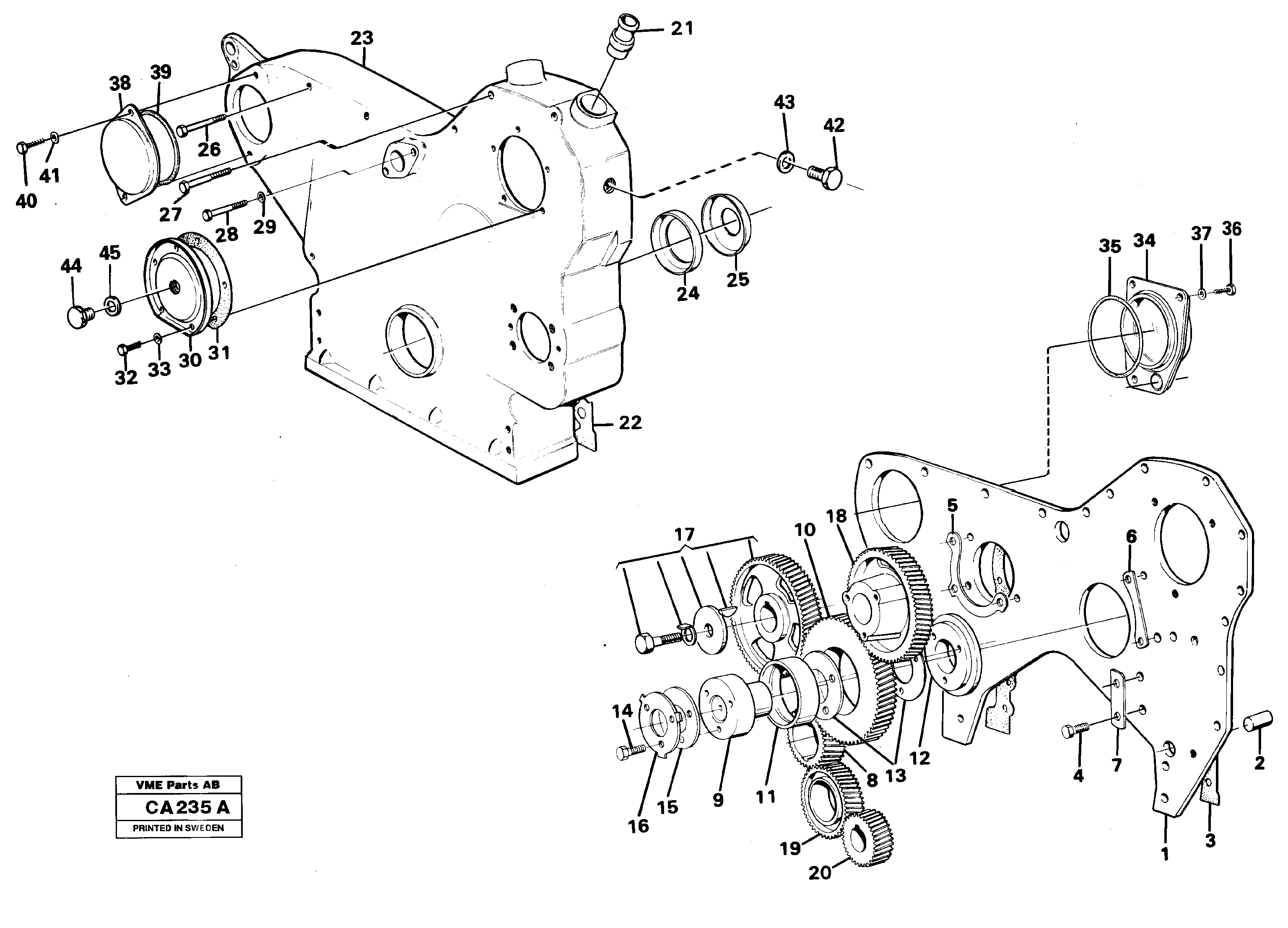 Gear, crank shaft VOE4804890 VOLVO