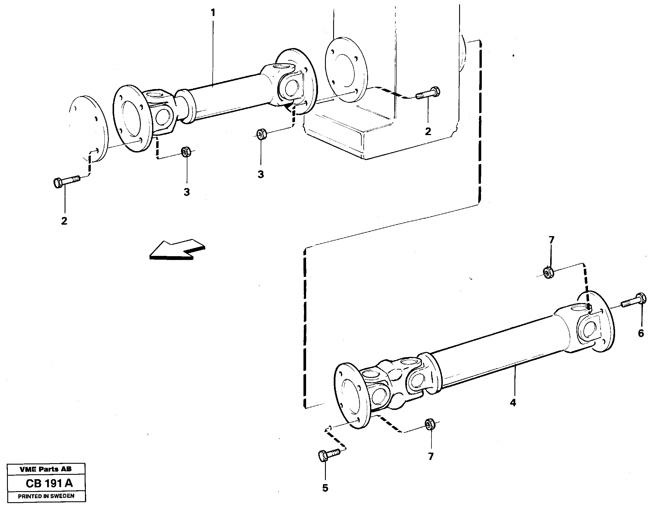 Propeller shaft VOE11009451 VOLVO