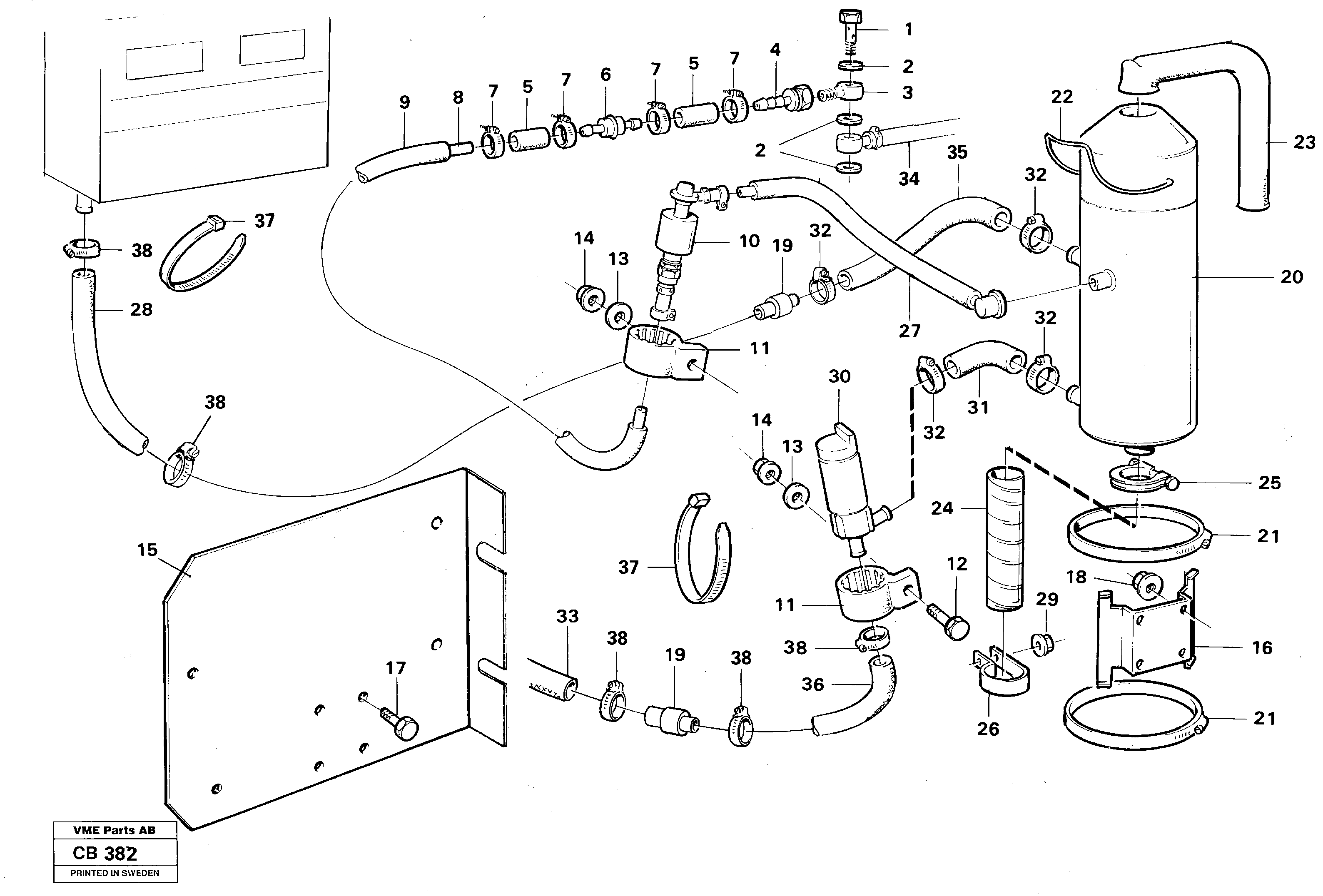 Sensor, position VOE3714840 VOLVO