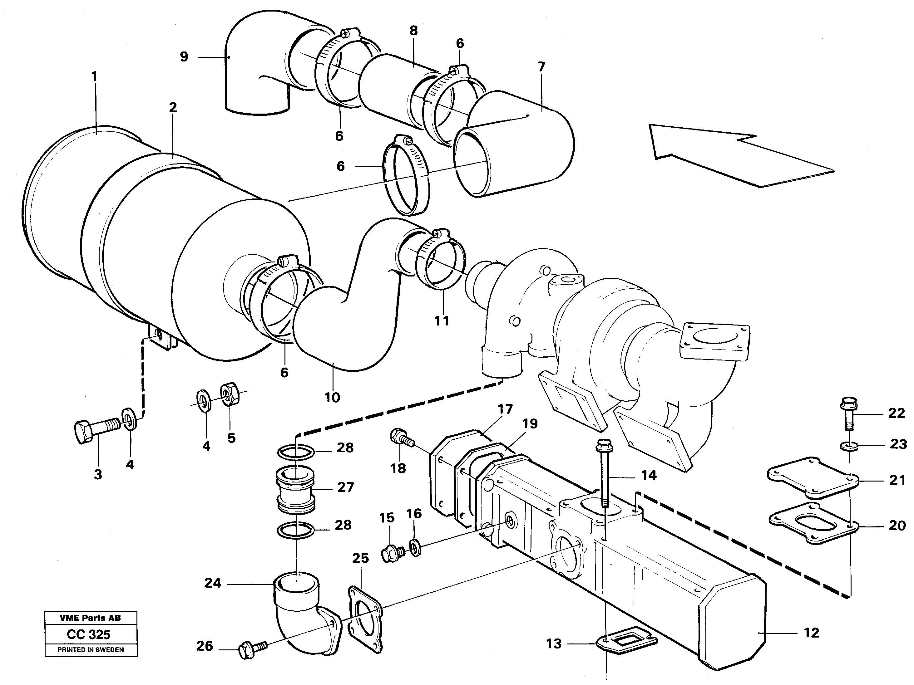 Fuel pipes, VOE11700498 VOLVO