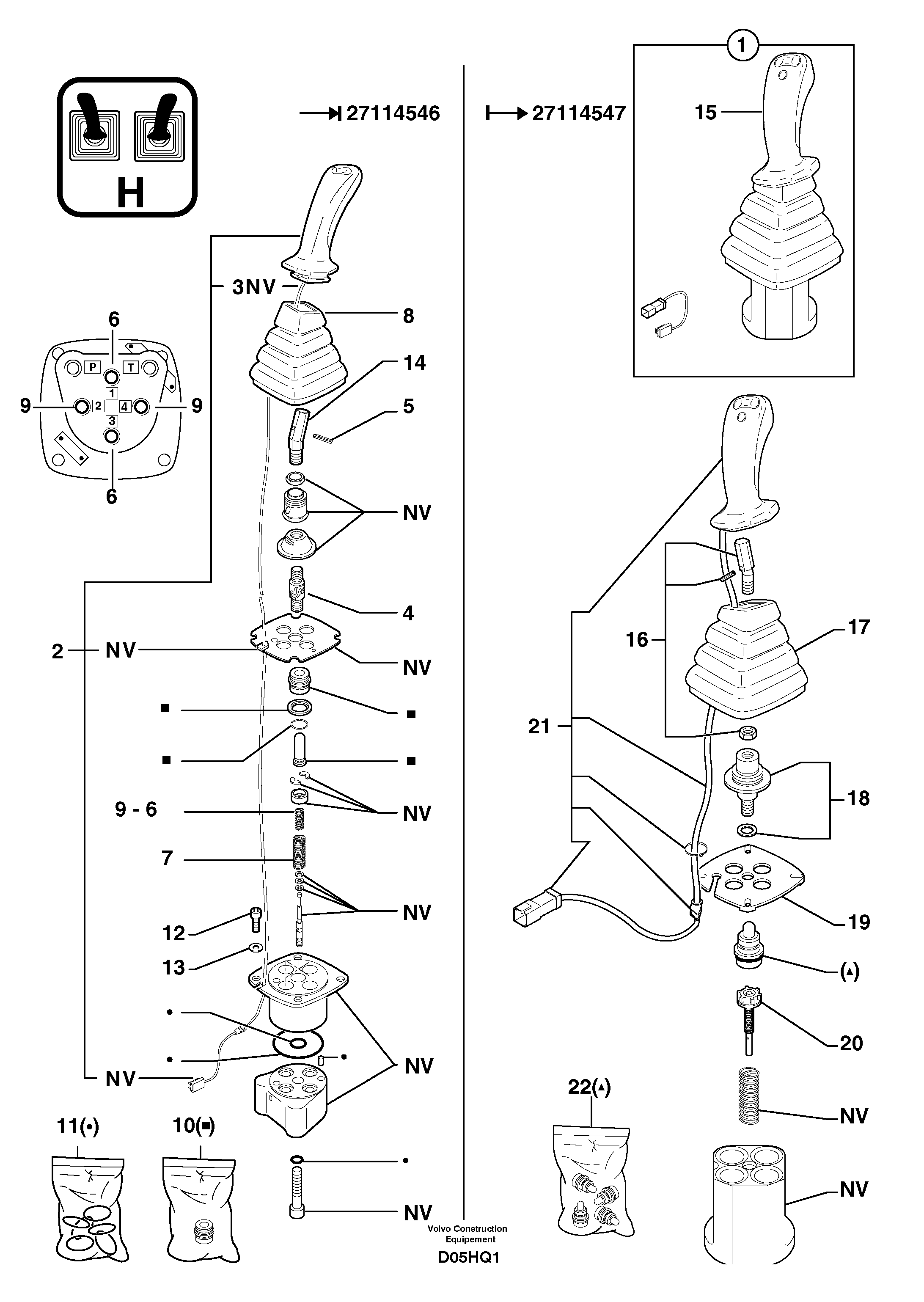 Control lever kit PJ5360176 VOLVO