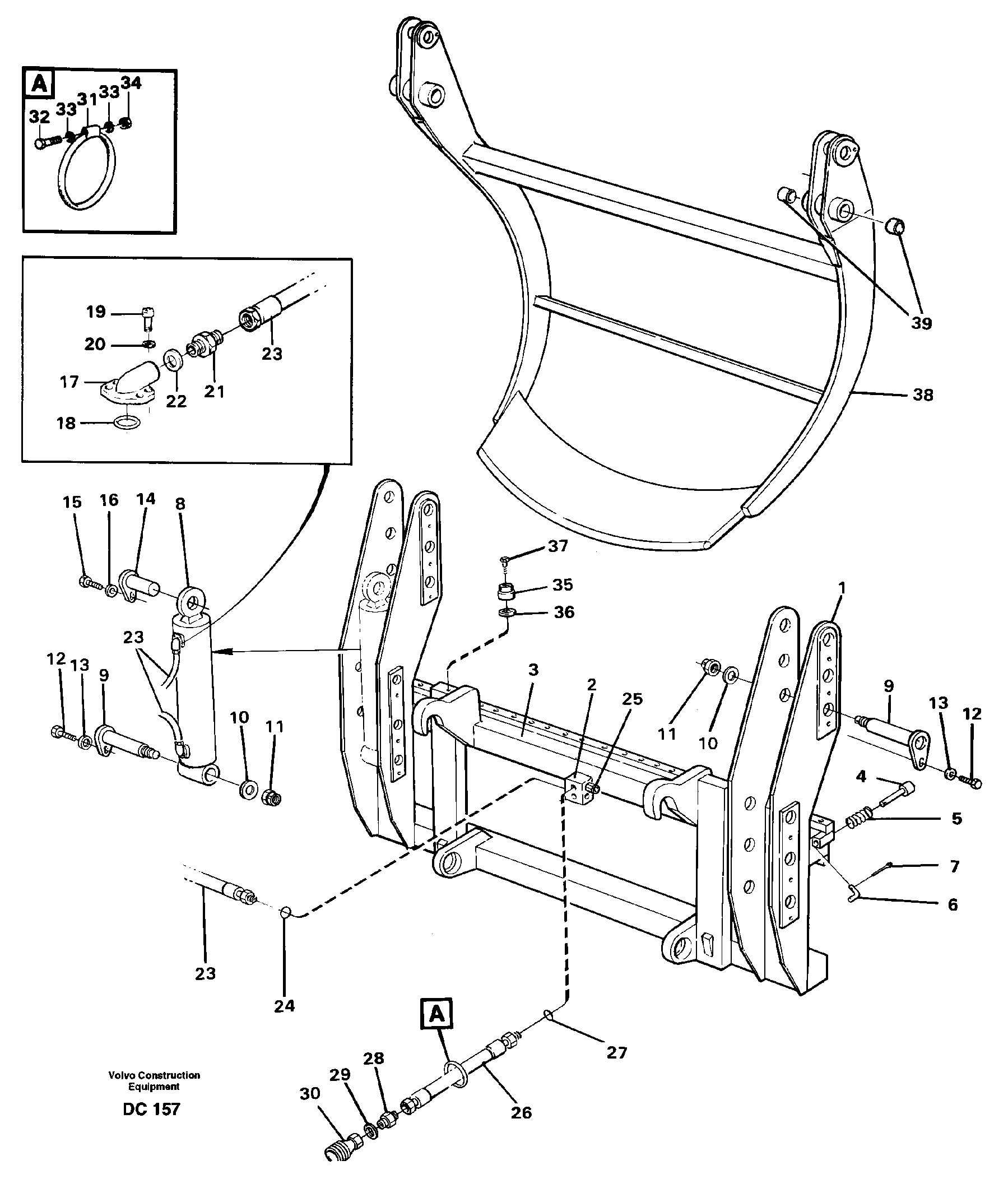 Hydraulic cylinder VOE4784712 VOLVO
