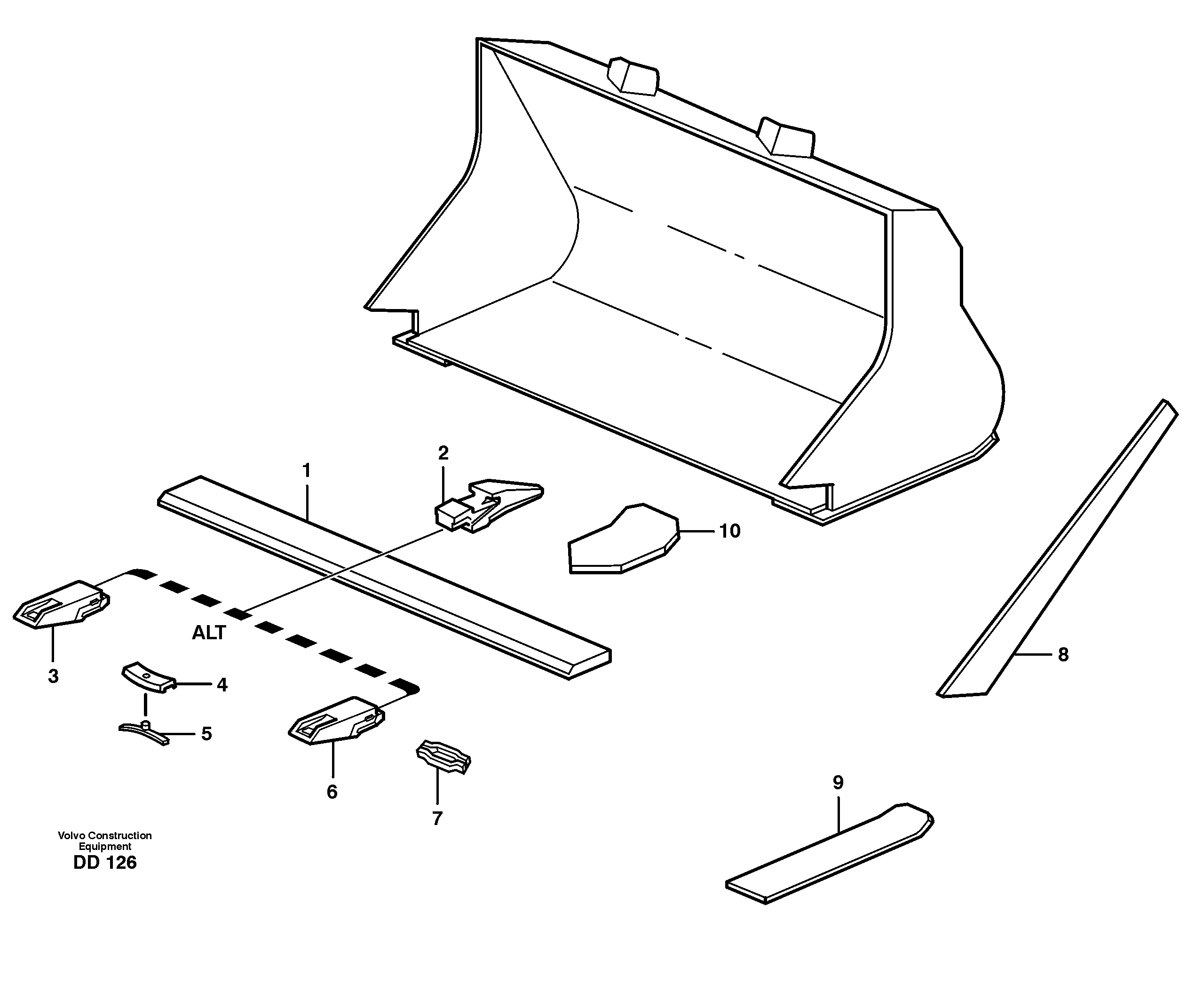 Wire, Wiper front VOE11011147 VOLVO