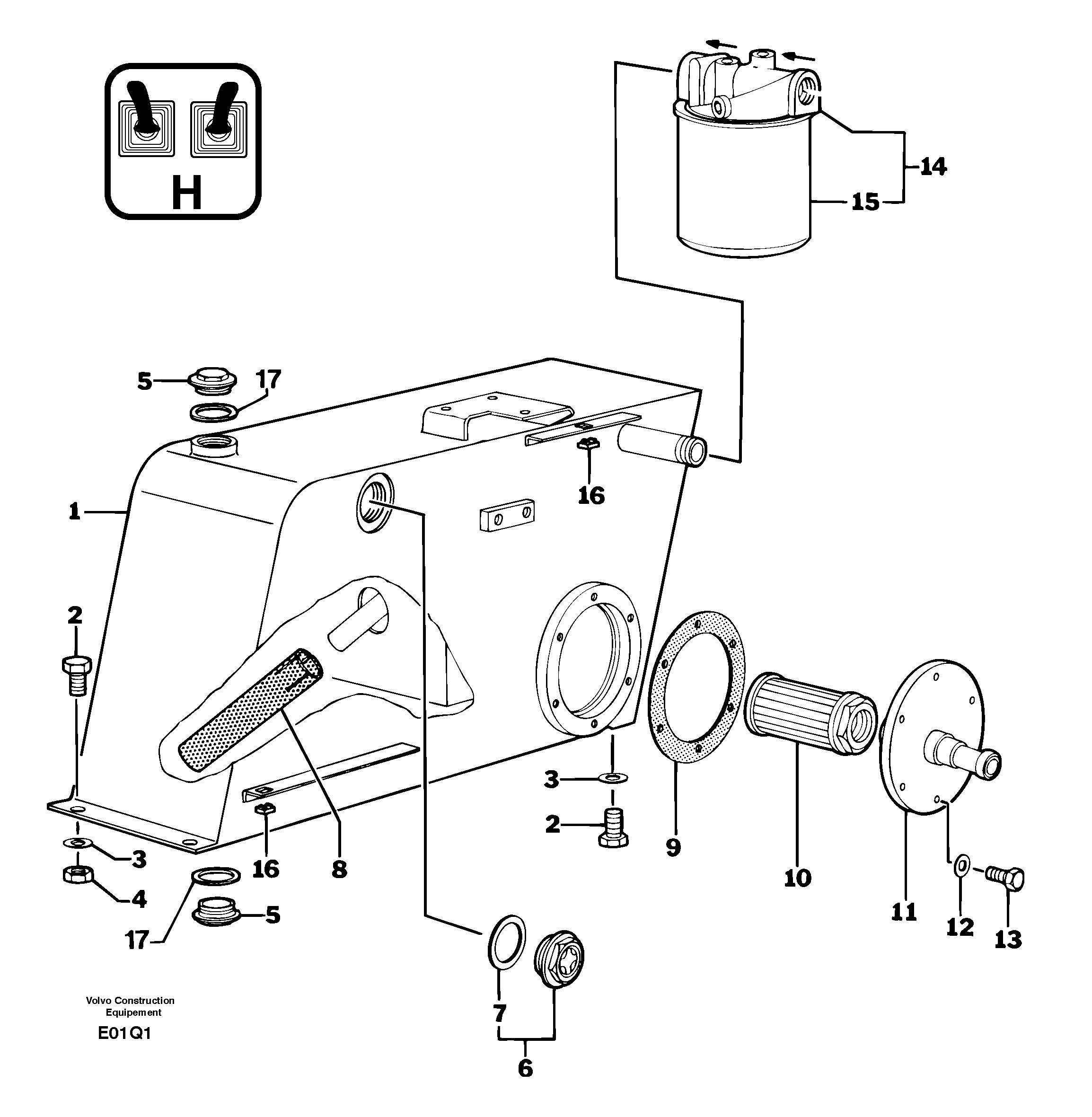 Oil Filter PJ6050005 VOLVO