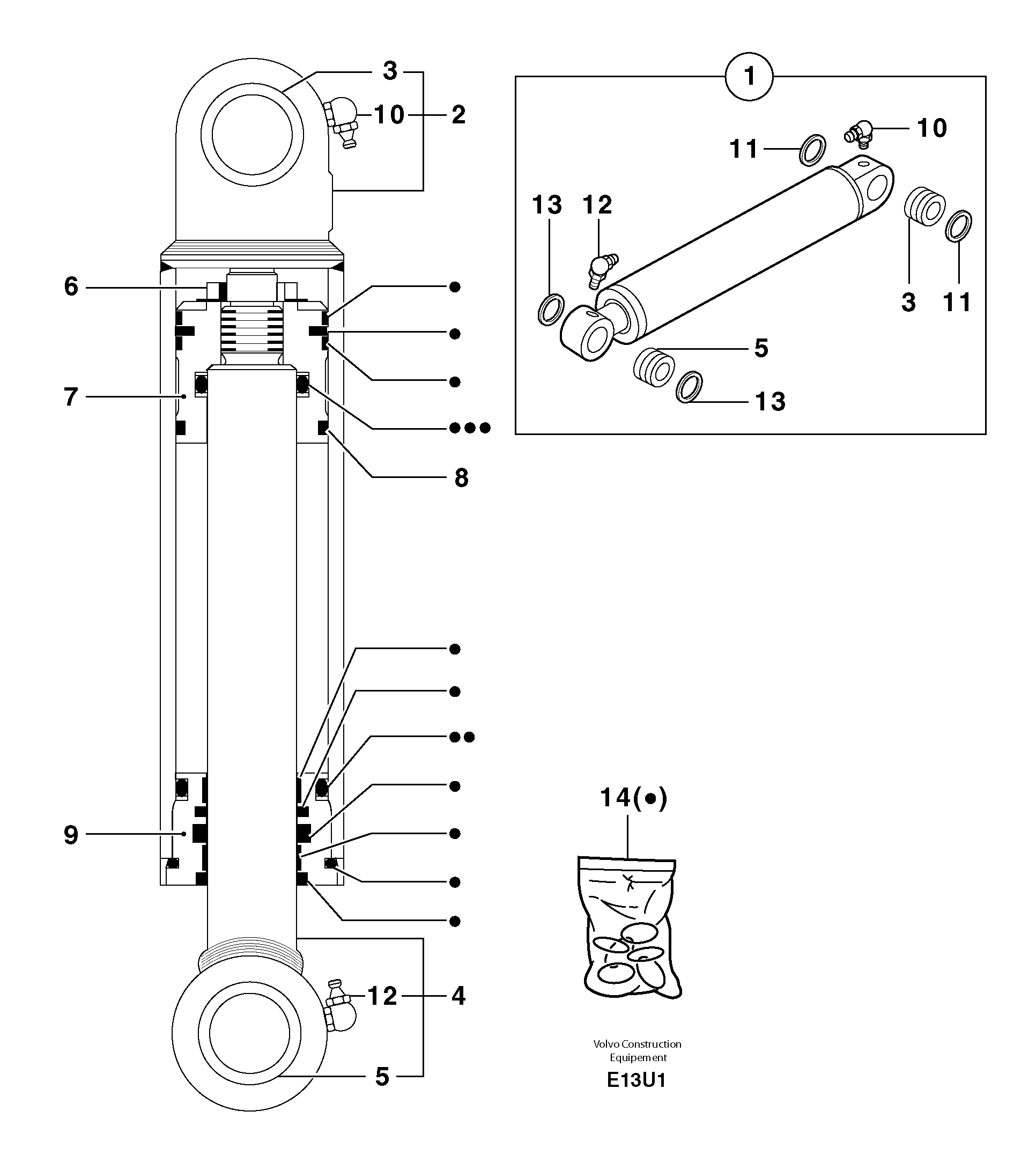 Thrust washer, kit PJ5950136 VOLVO