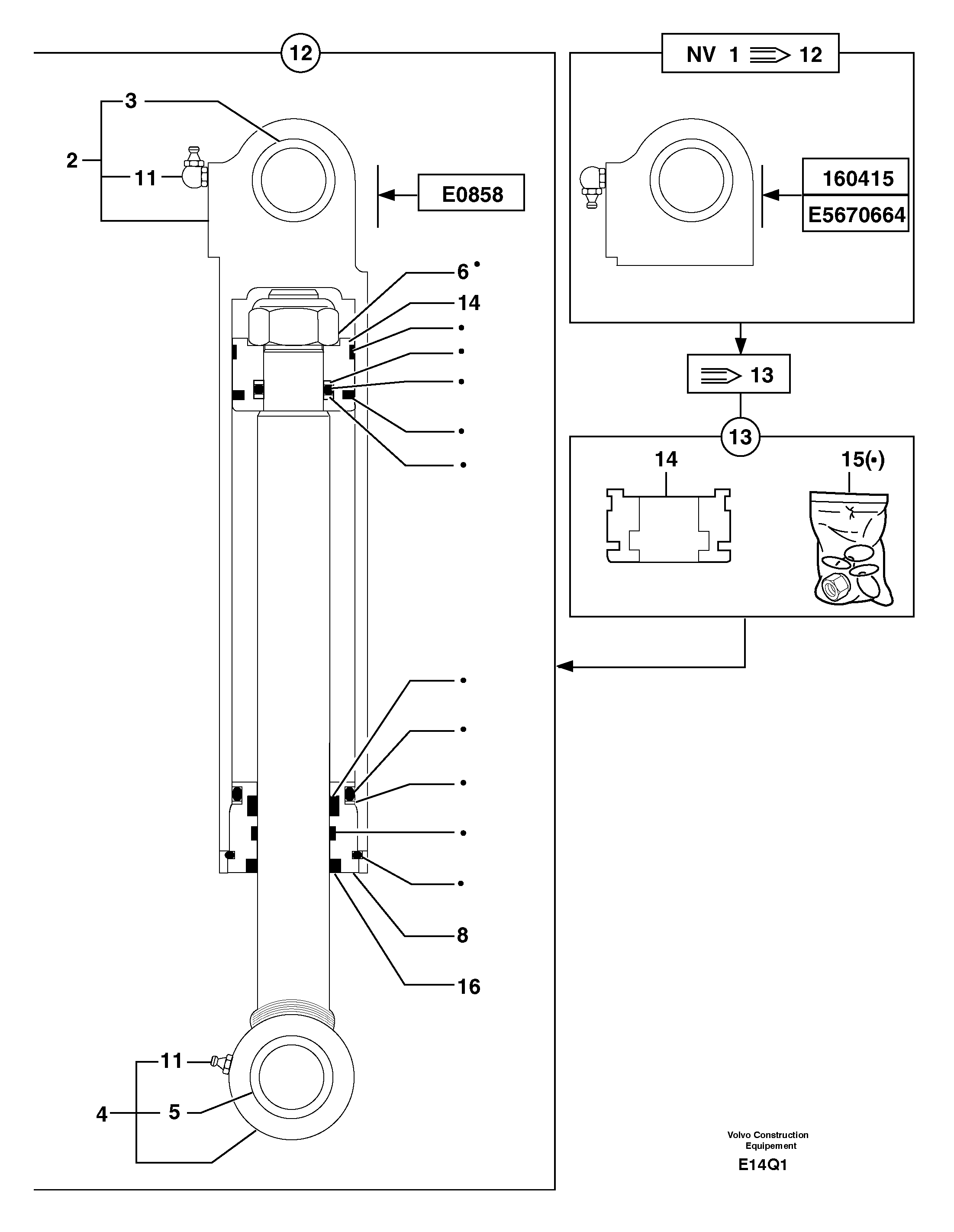 Bucket Cylinder PJ5670664 VOLVO