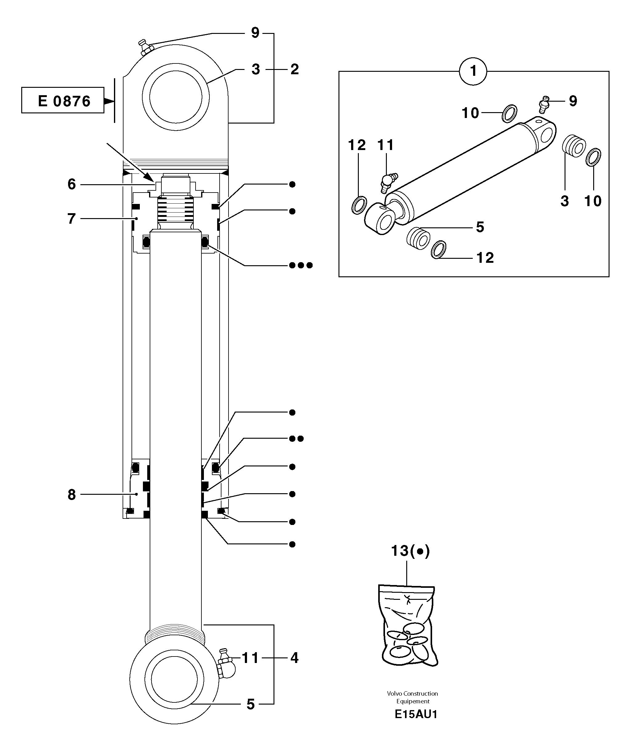 Thrust washer, kit PJ5950130 VOLVO