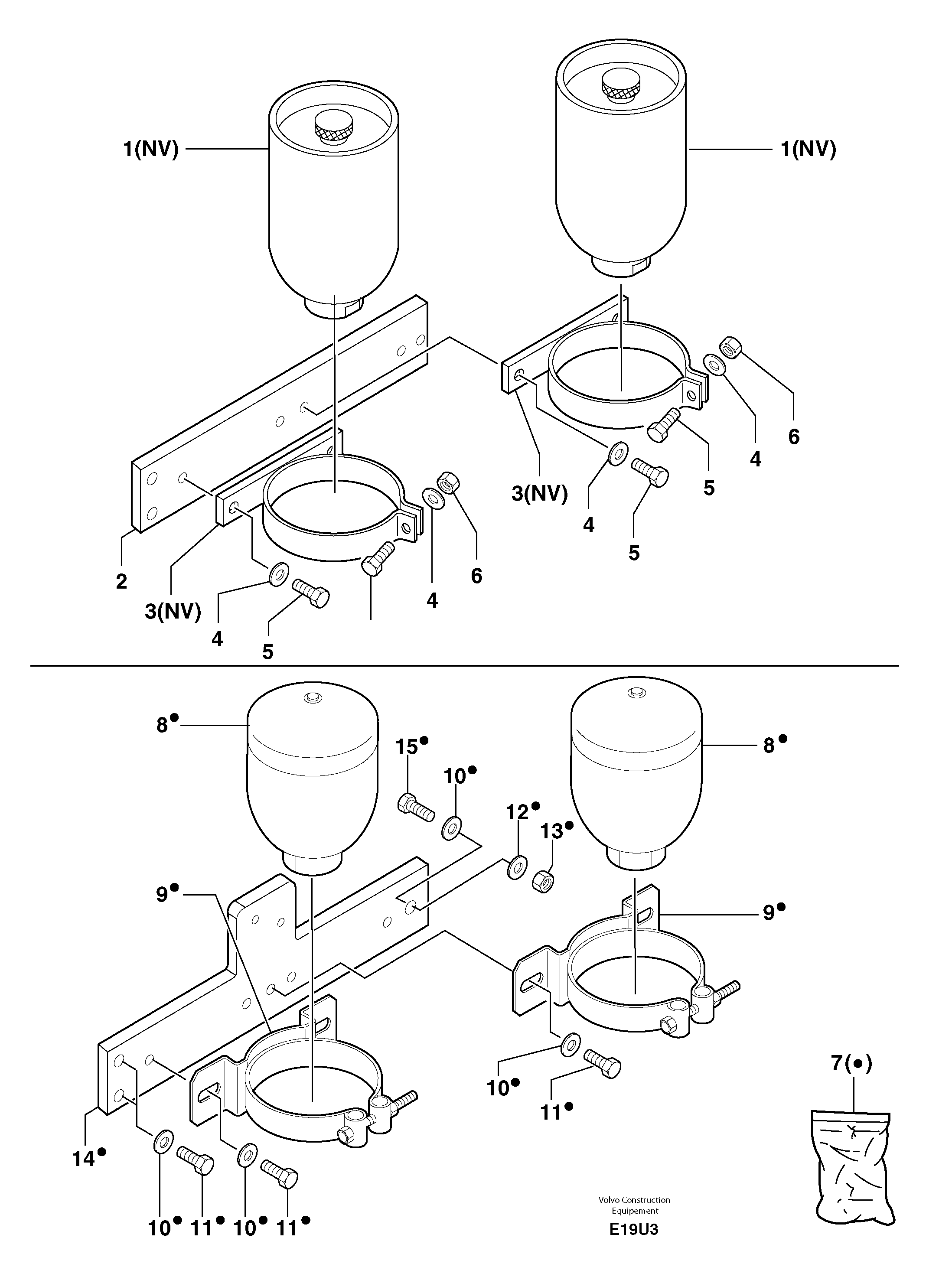 Accumulator kit PJ6830172 VOLVO