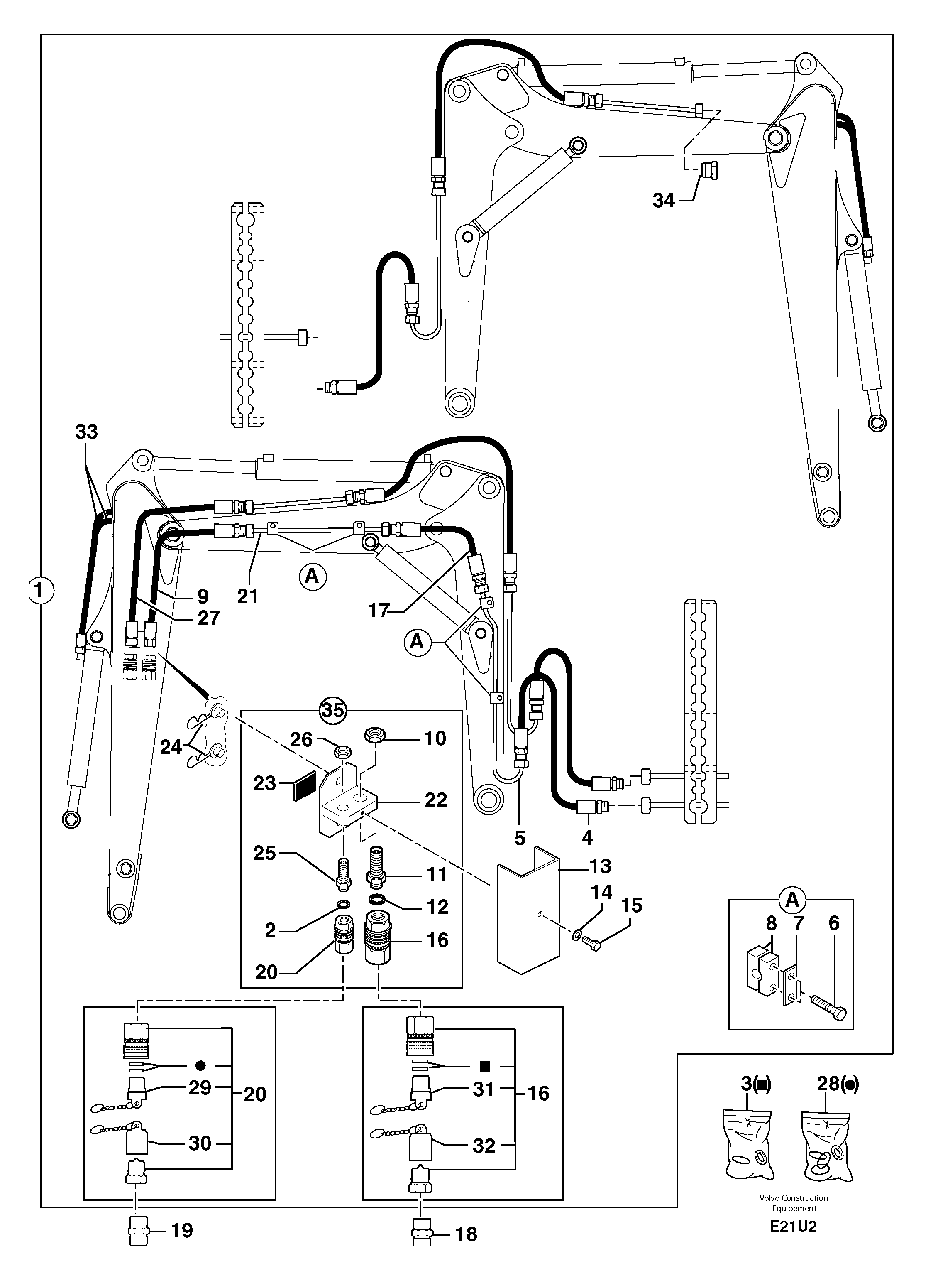 Hydraulic system PJ6833035 VOLVO