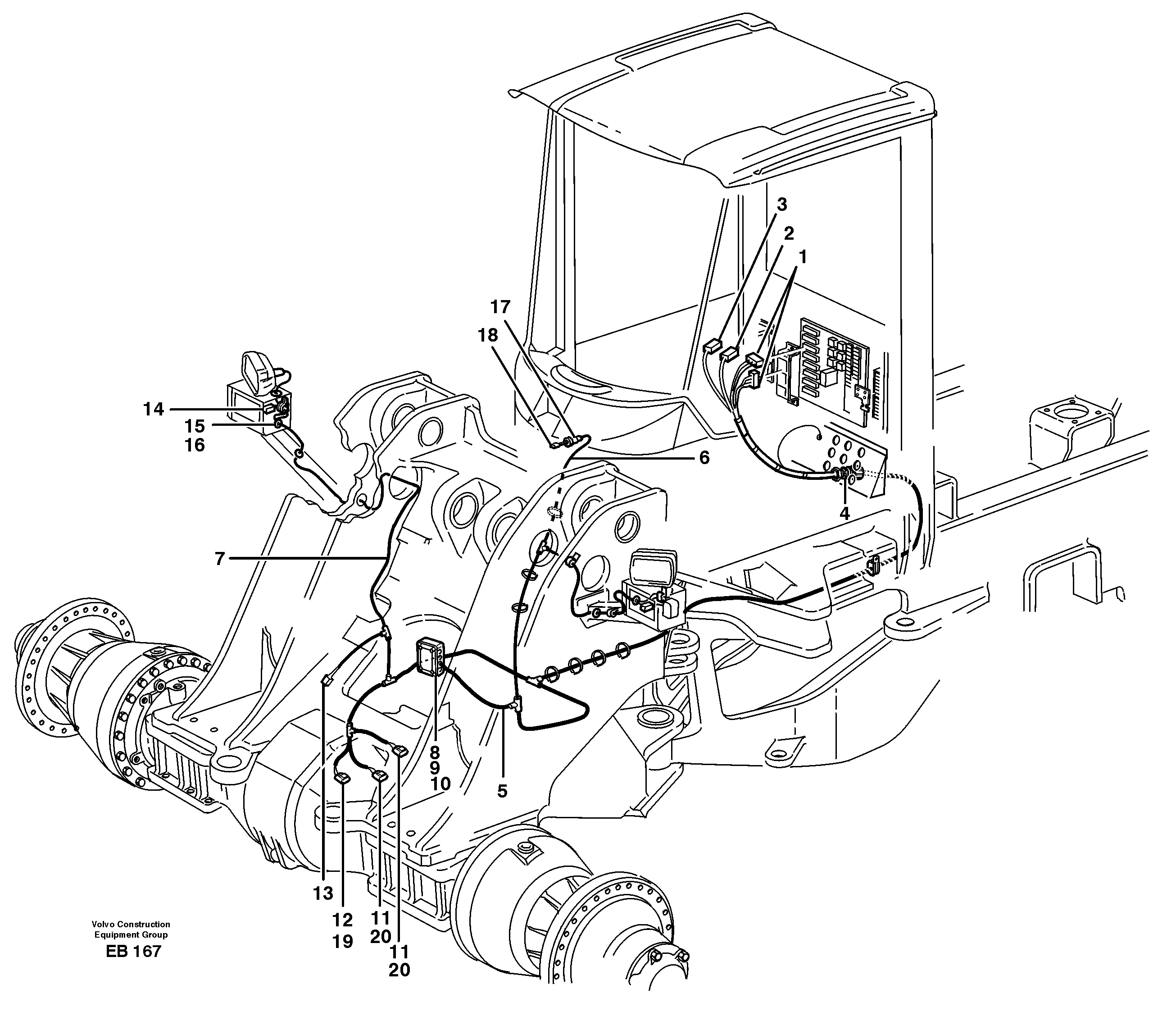 Cable harness VOE11101555 VOLVO