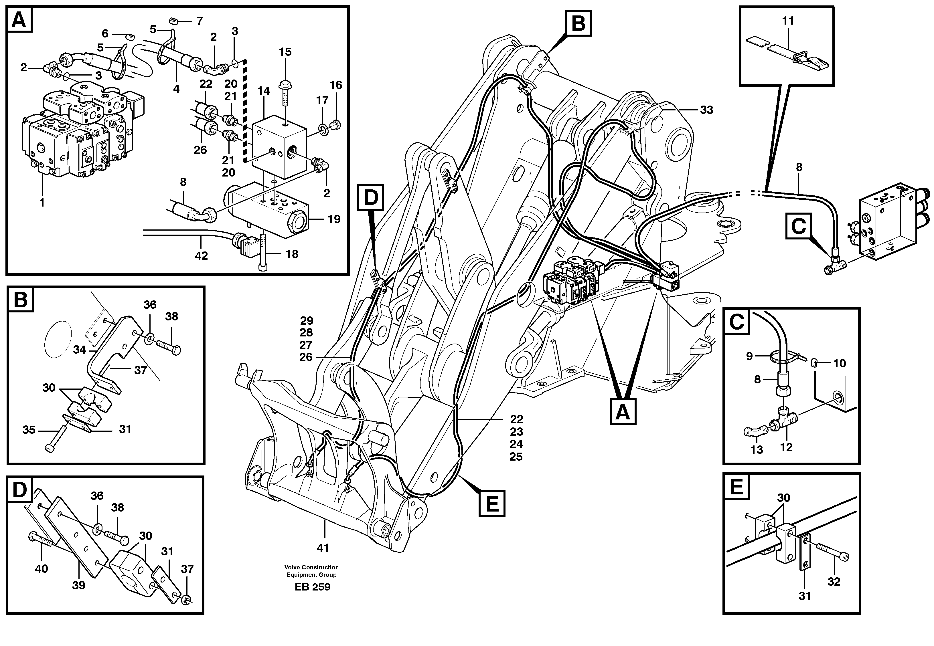 Rubber cushion VOE11147472 VOLVO
