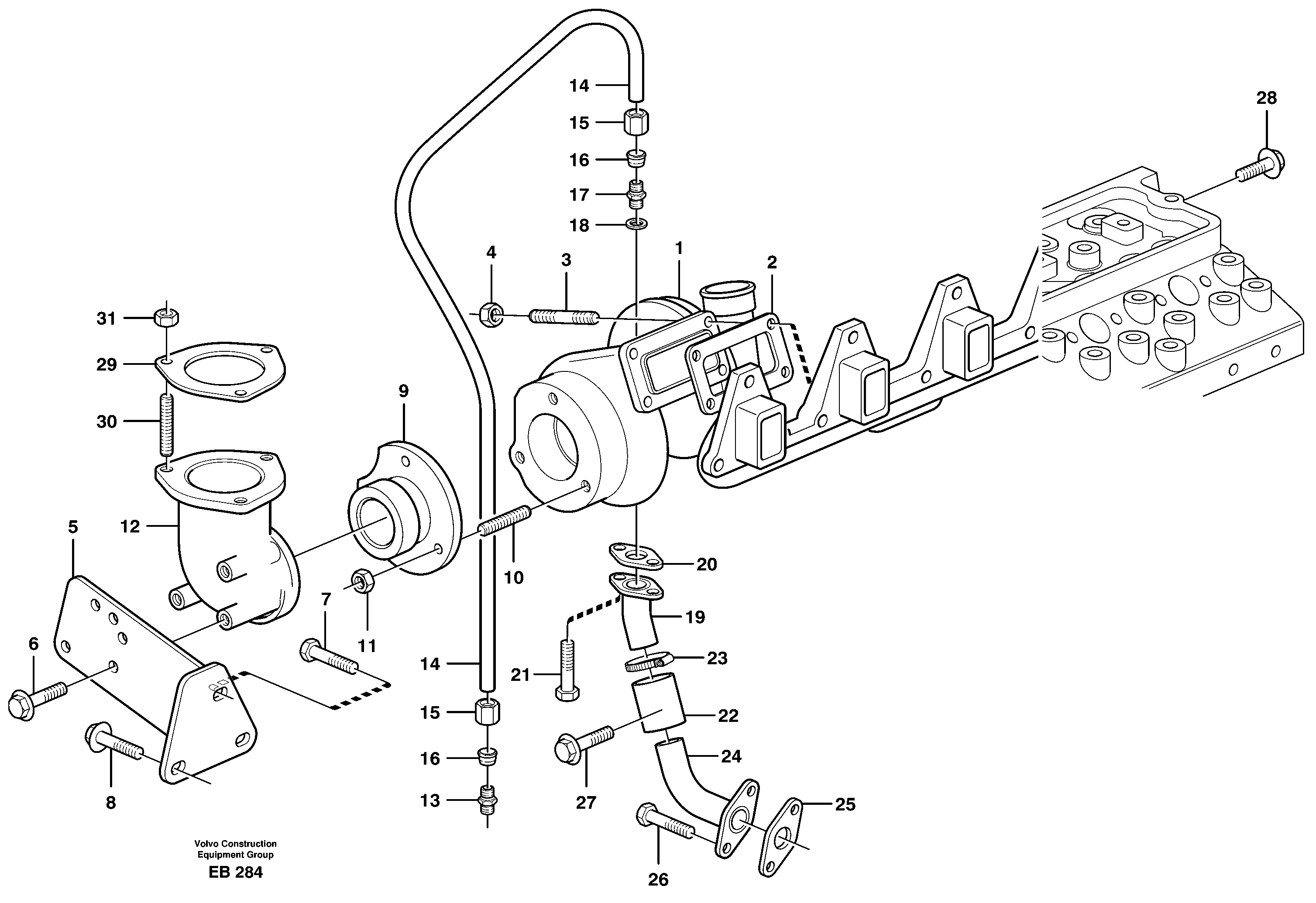 Fuel pipes, VOE11707128 VOLVO