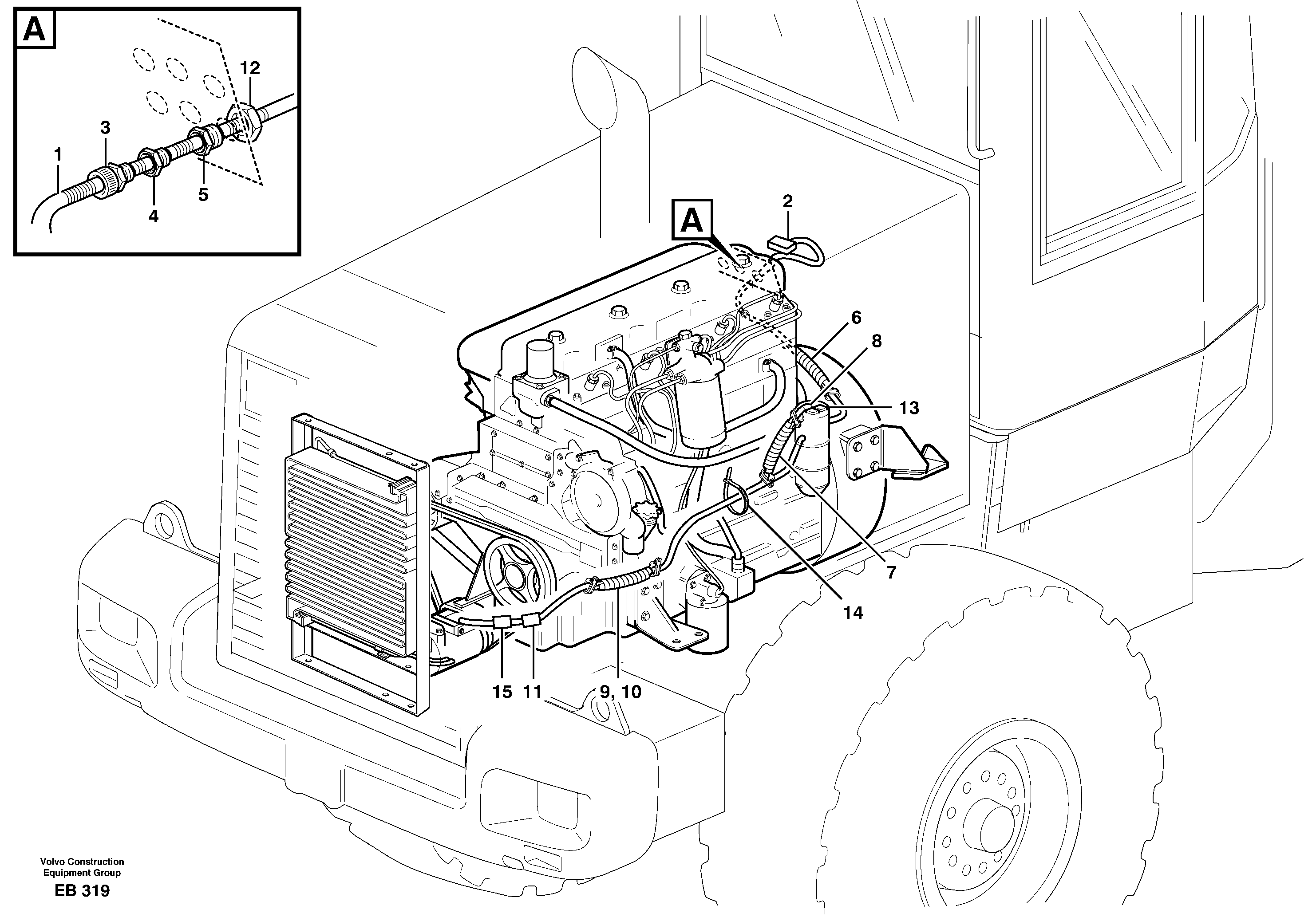 Rubber cushion VOE11147474 VOLVO
