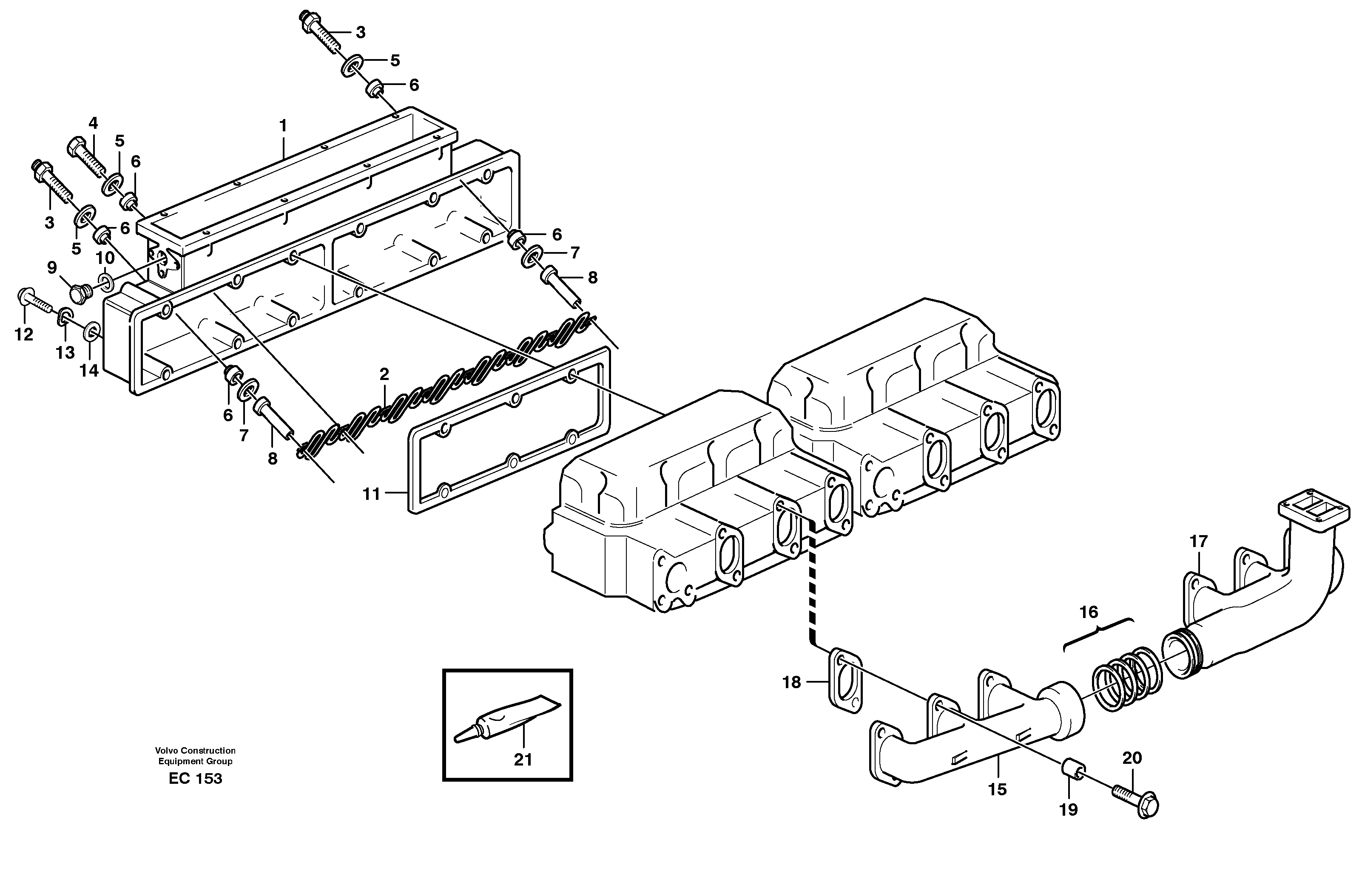Inlet manifold VOE848547 VOLVO