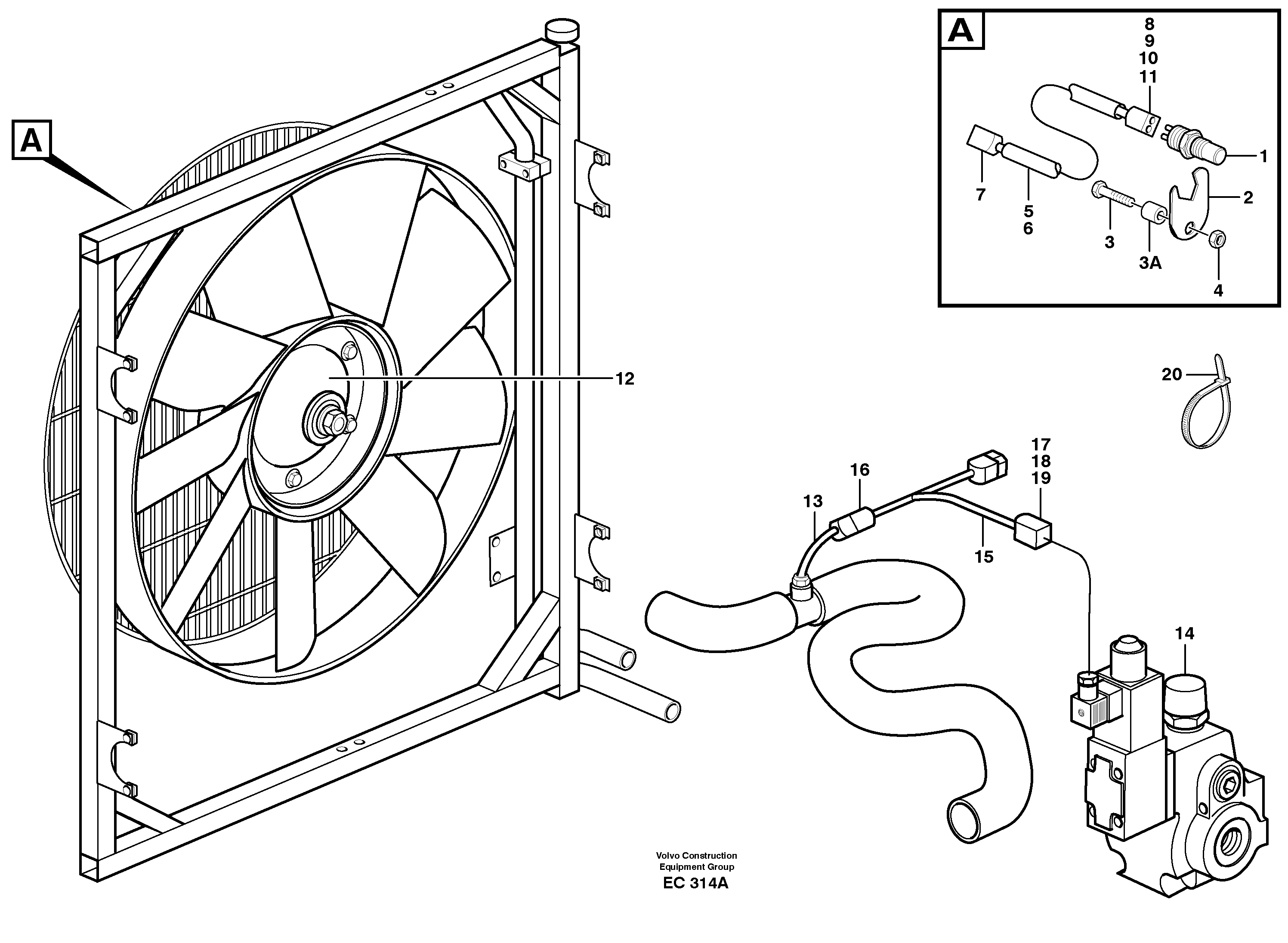 Rubber cushion VOE11147203 VOLVO
