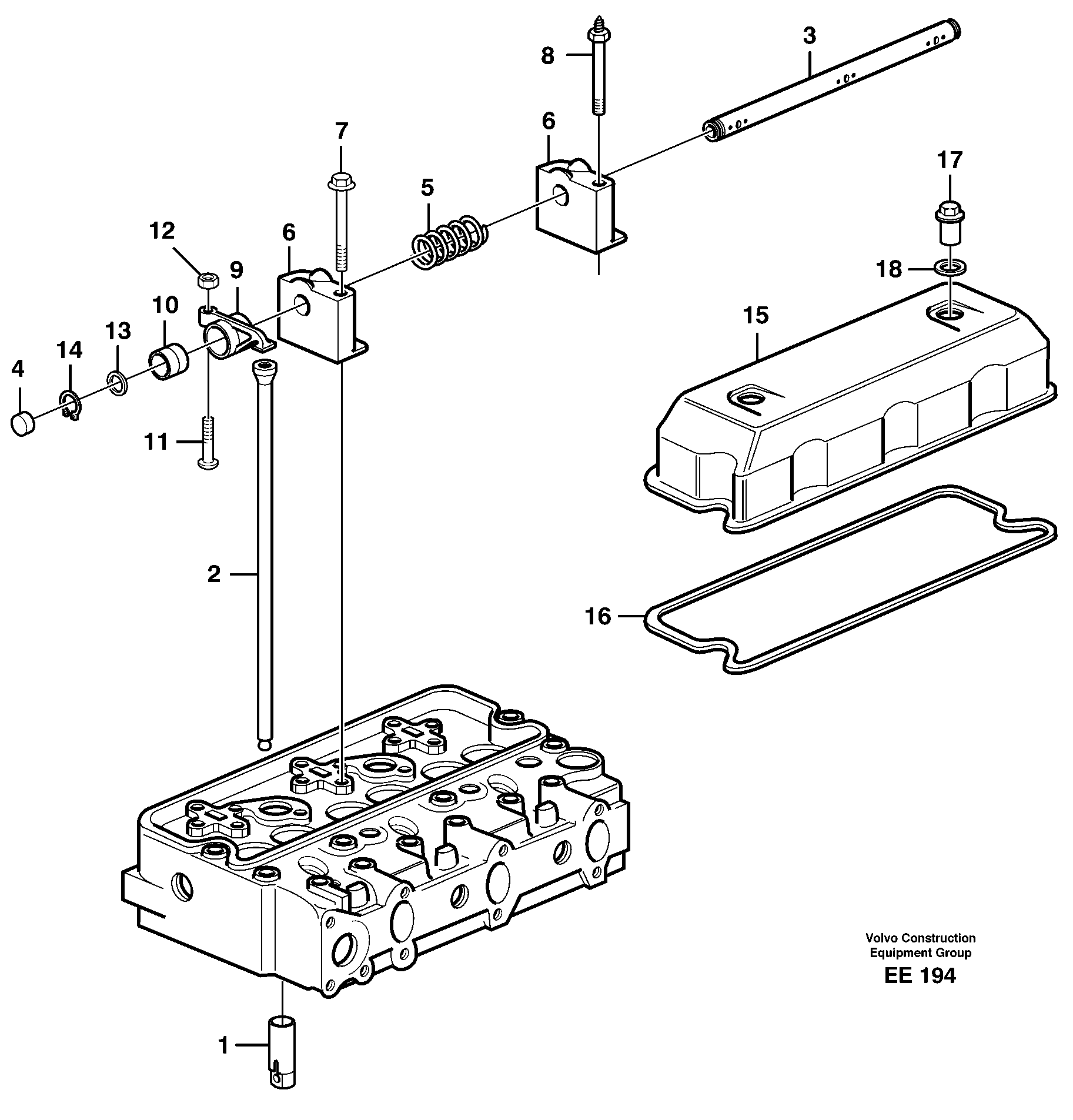 Rocker arm VOE423264 VOLVO