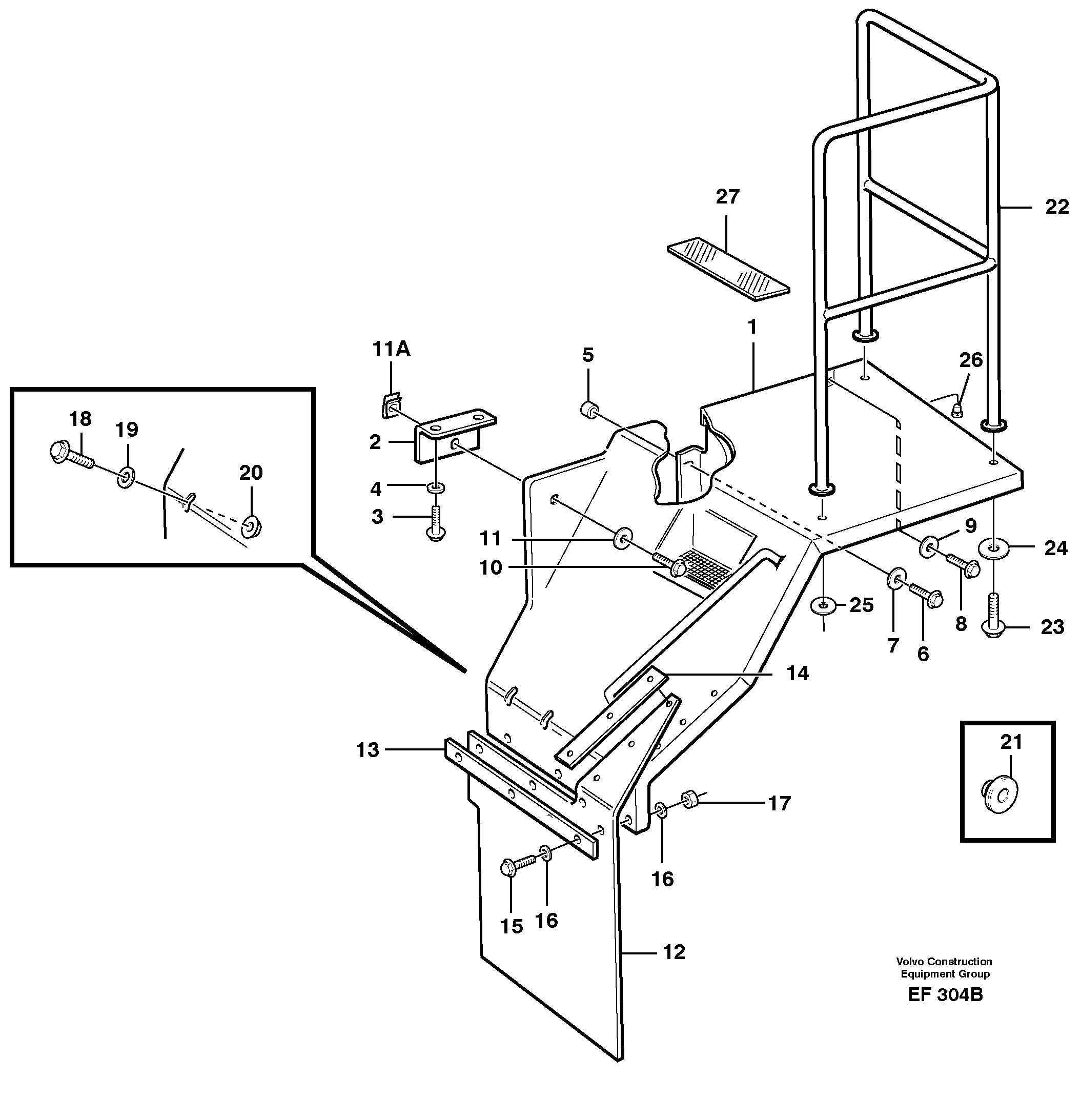Handrail VOE11152074 VOLVO