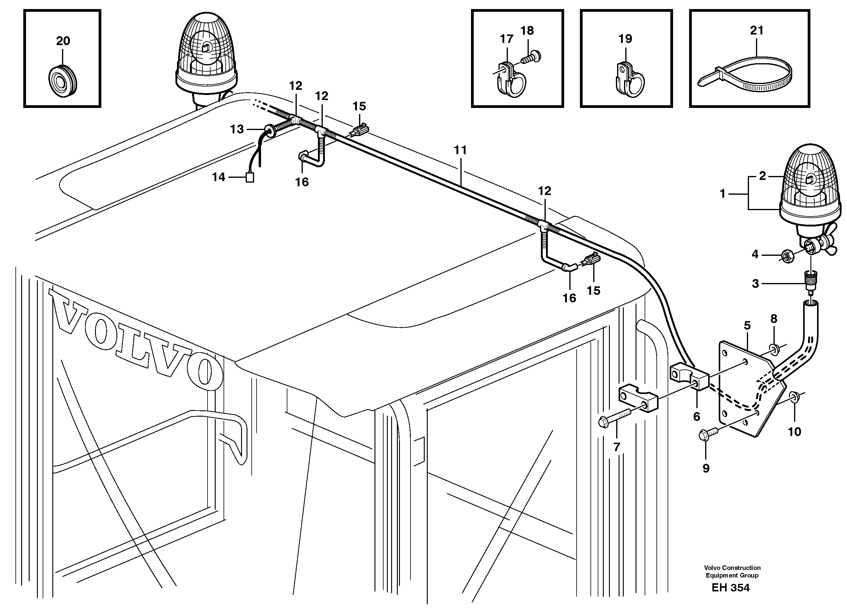 Rubber cushion VOE11106638 VOLVO