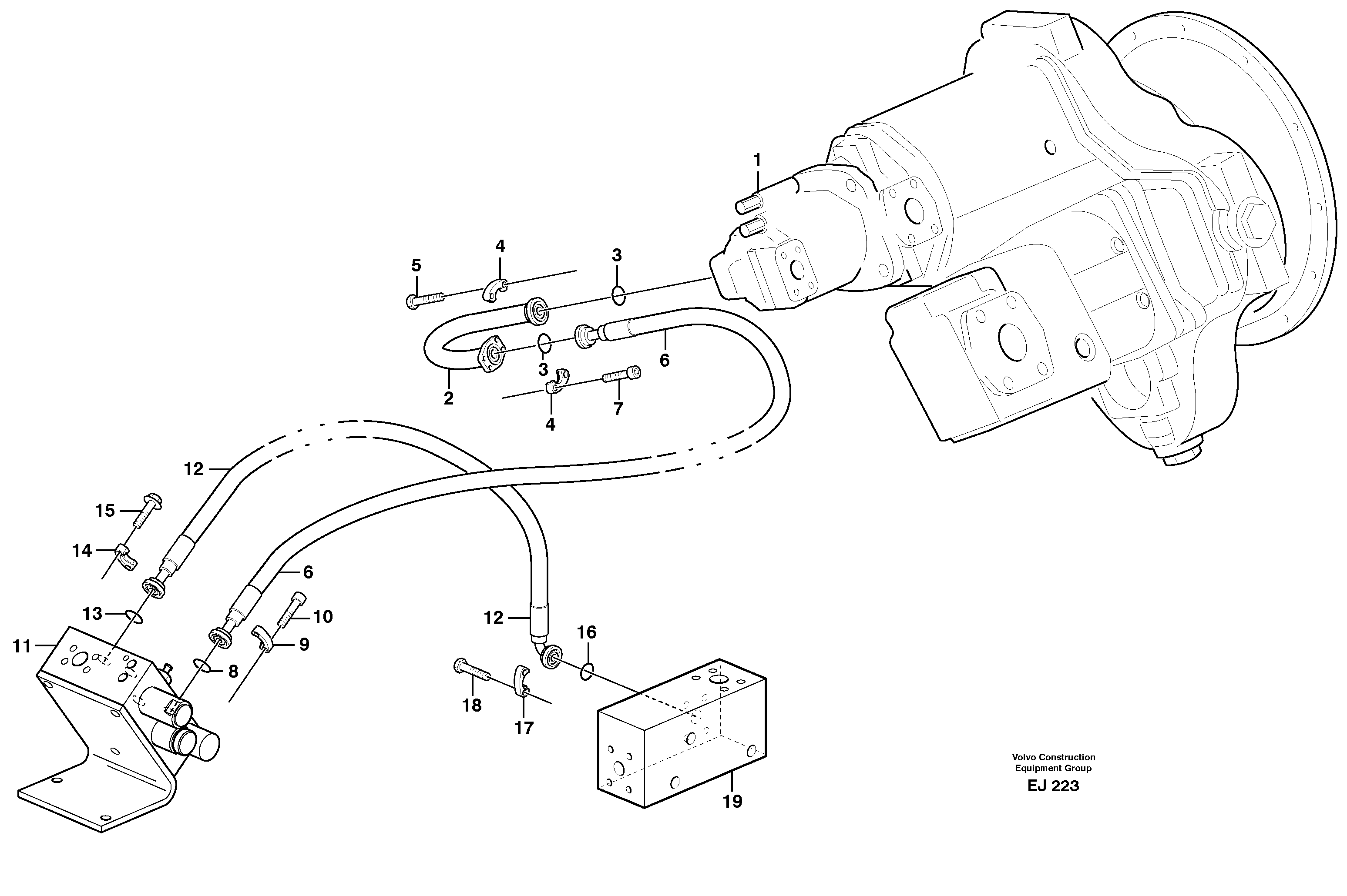 Timing gear casing VOE935244 VOLVO