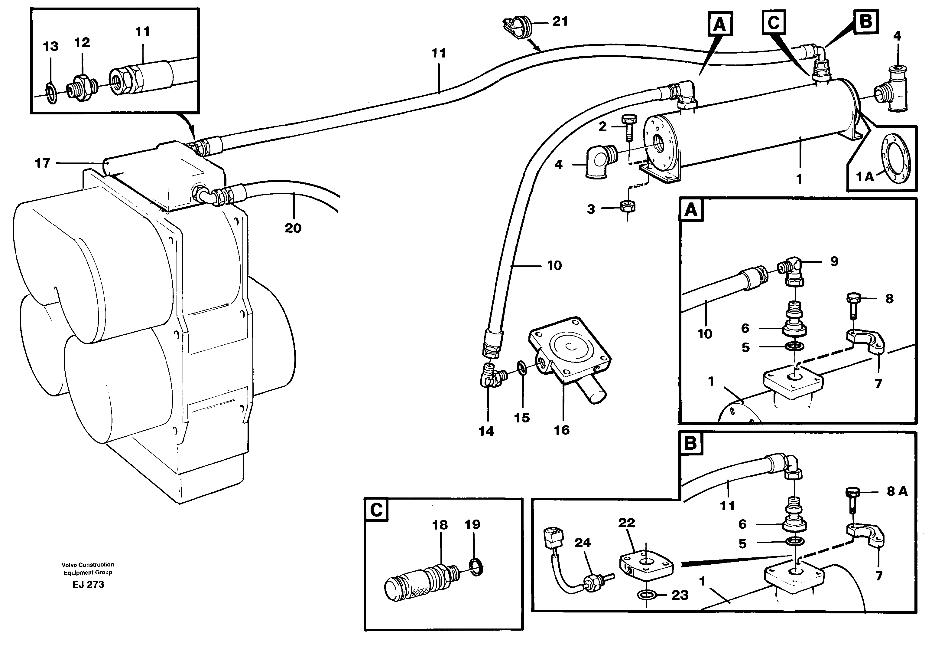 Timing gear casing VOE11160535 VOLVO