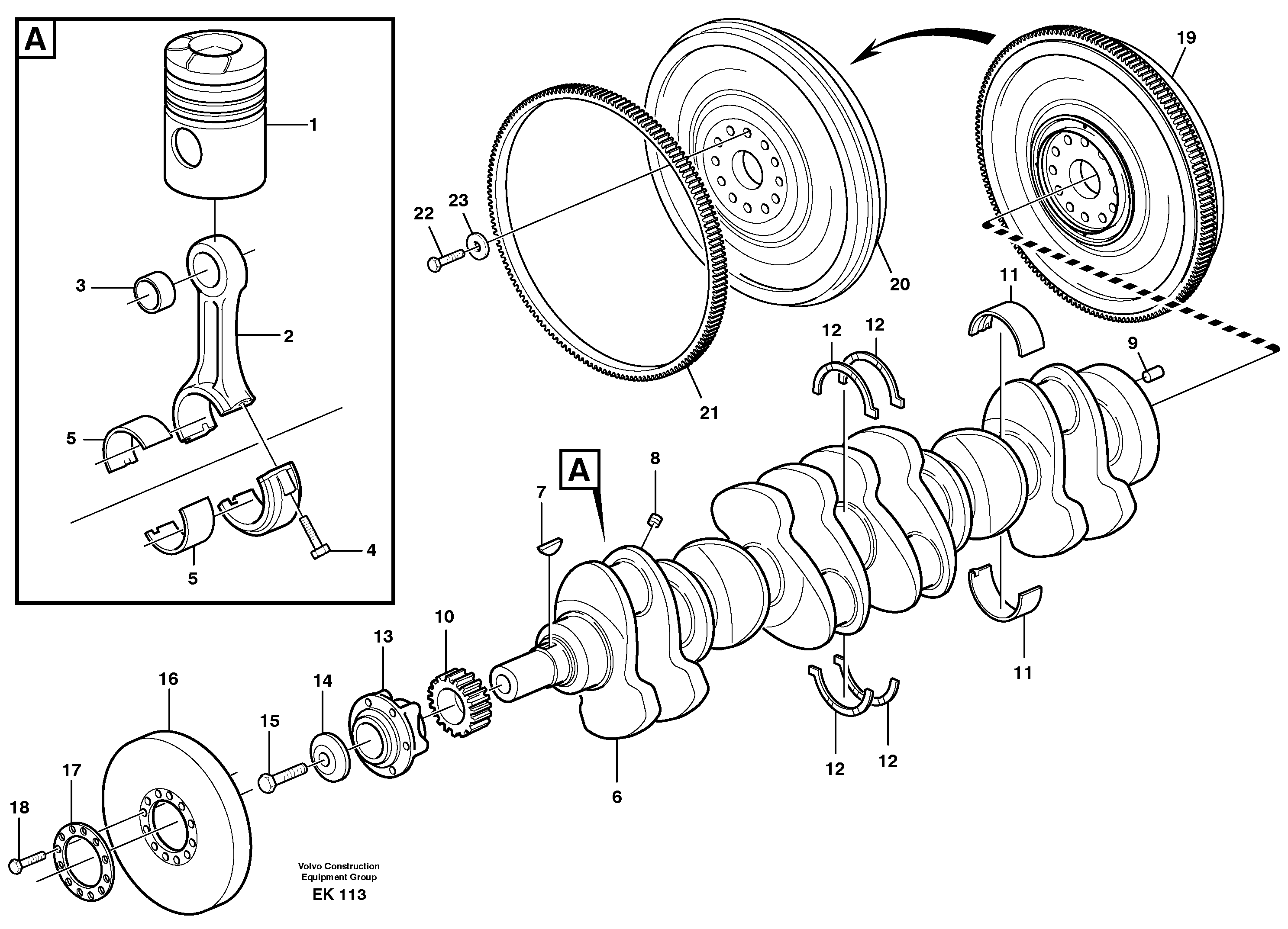 Crankshaft VOE1547469 VOLVO
