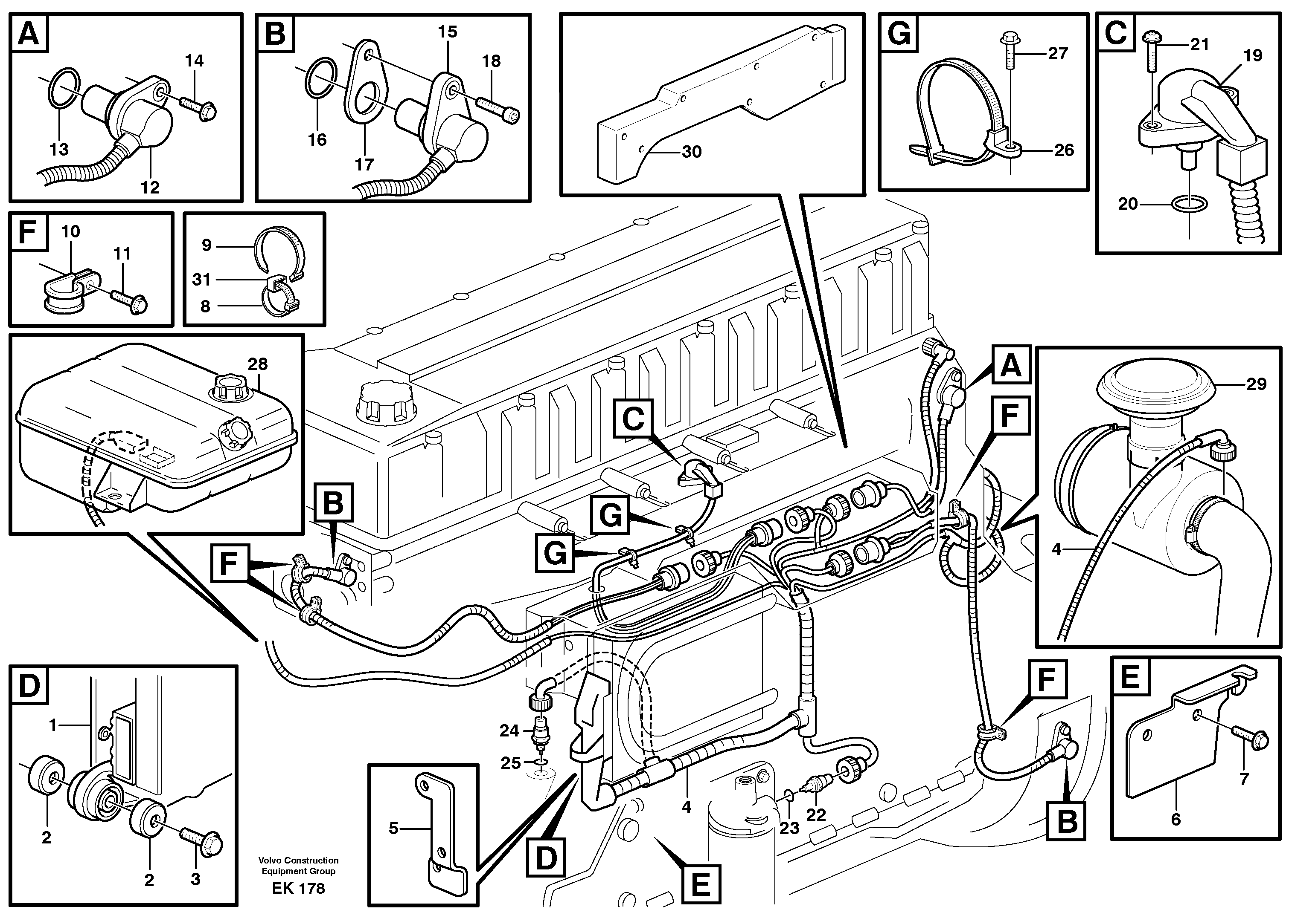 Rubber cushion VOE11128779 VOLVO