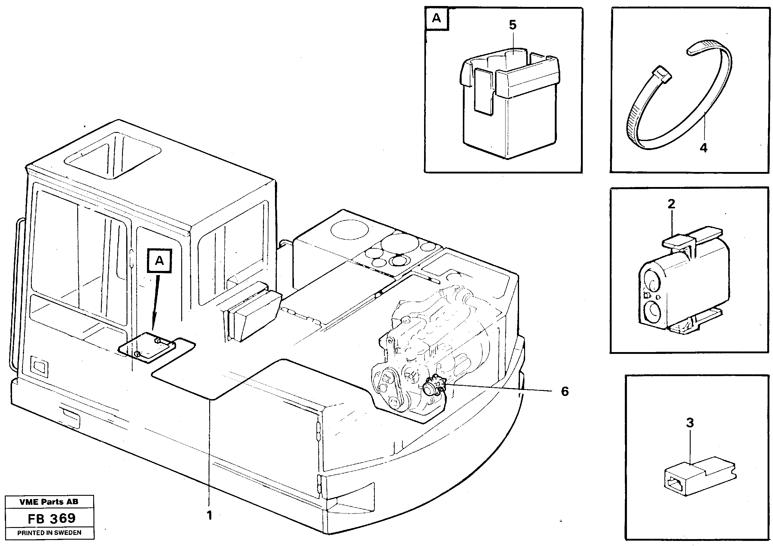 Rubber cushion RM/VOE14254130 VOLVO
