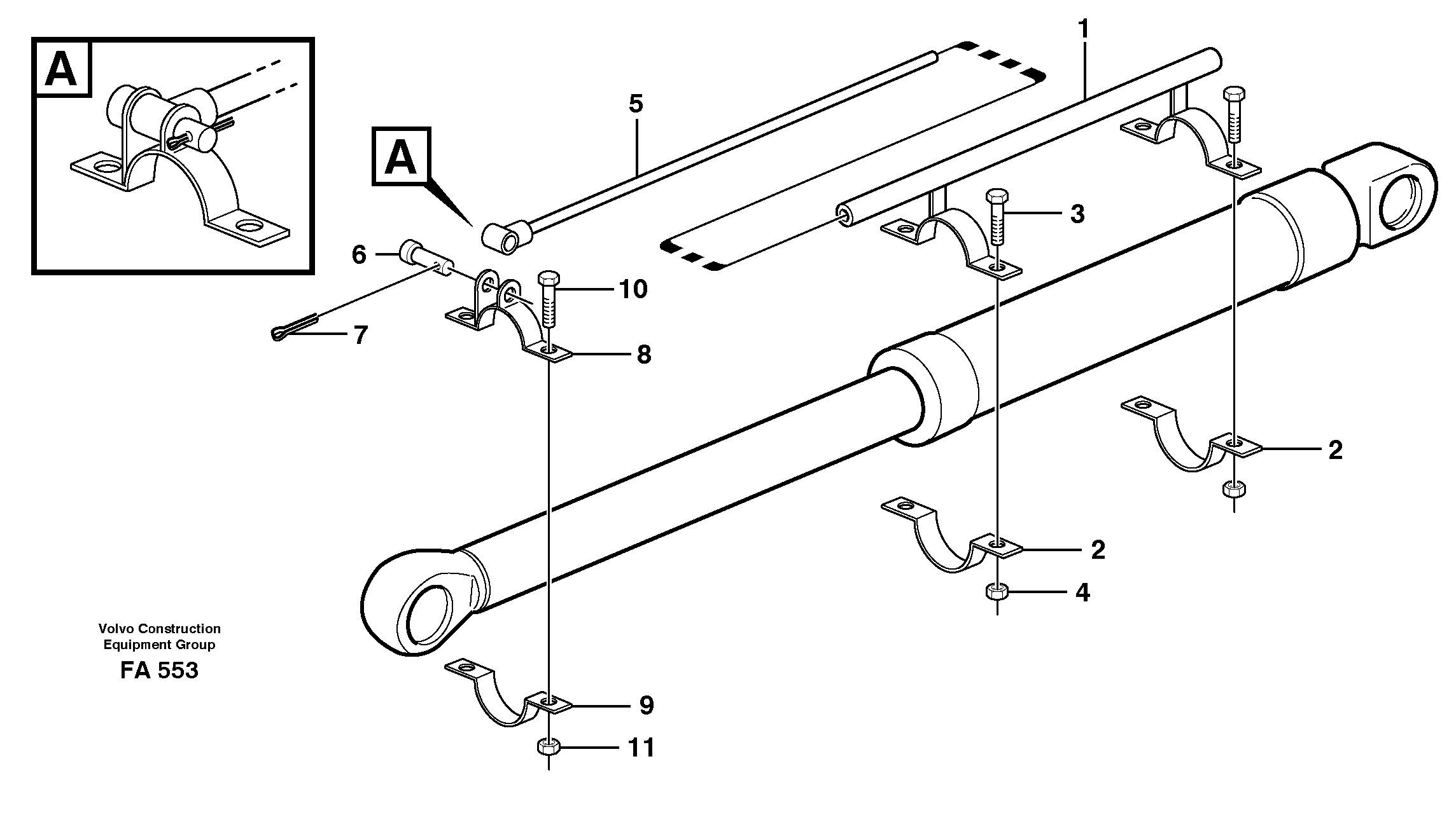 Tube Support VOE14050232 VOLVO
