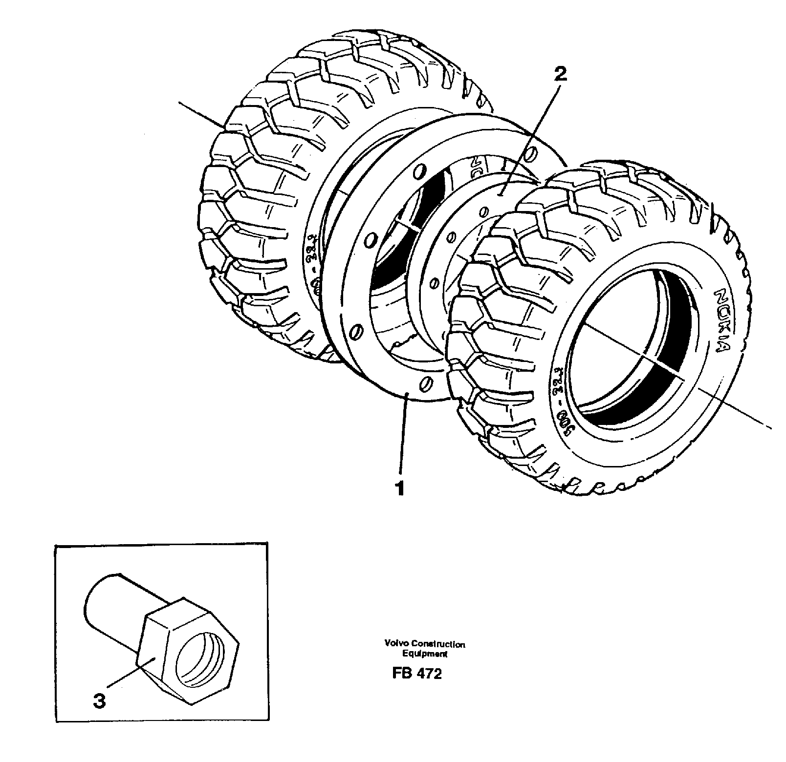 Wheel nut VOE14039472 VOLVO
