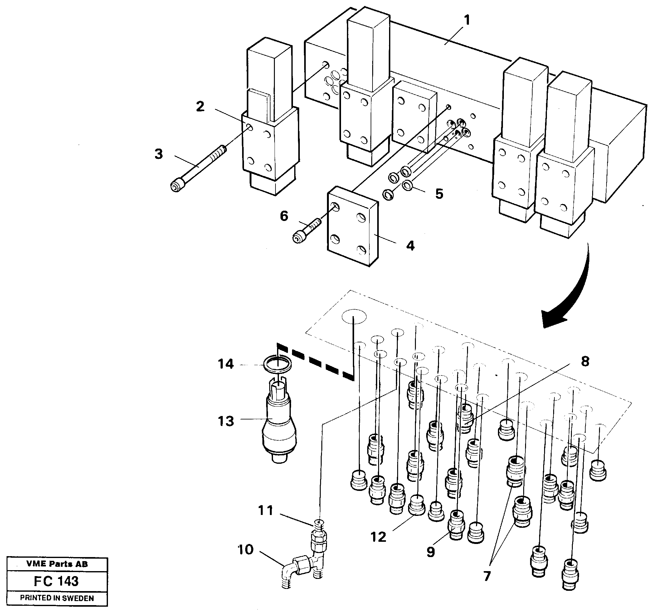 Корпус клапана VOE14258856 VOLVO