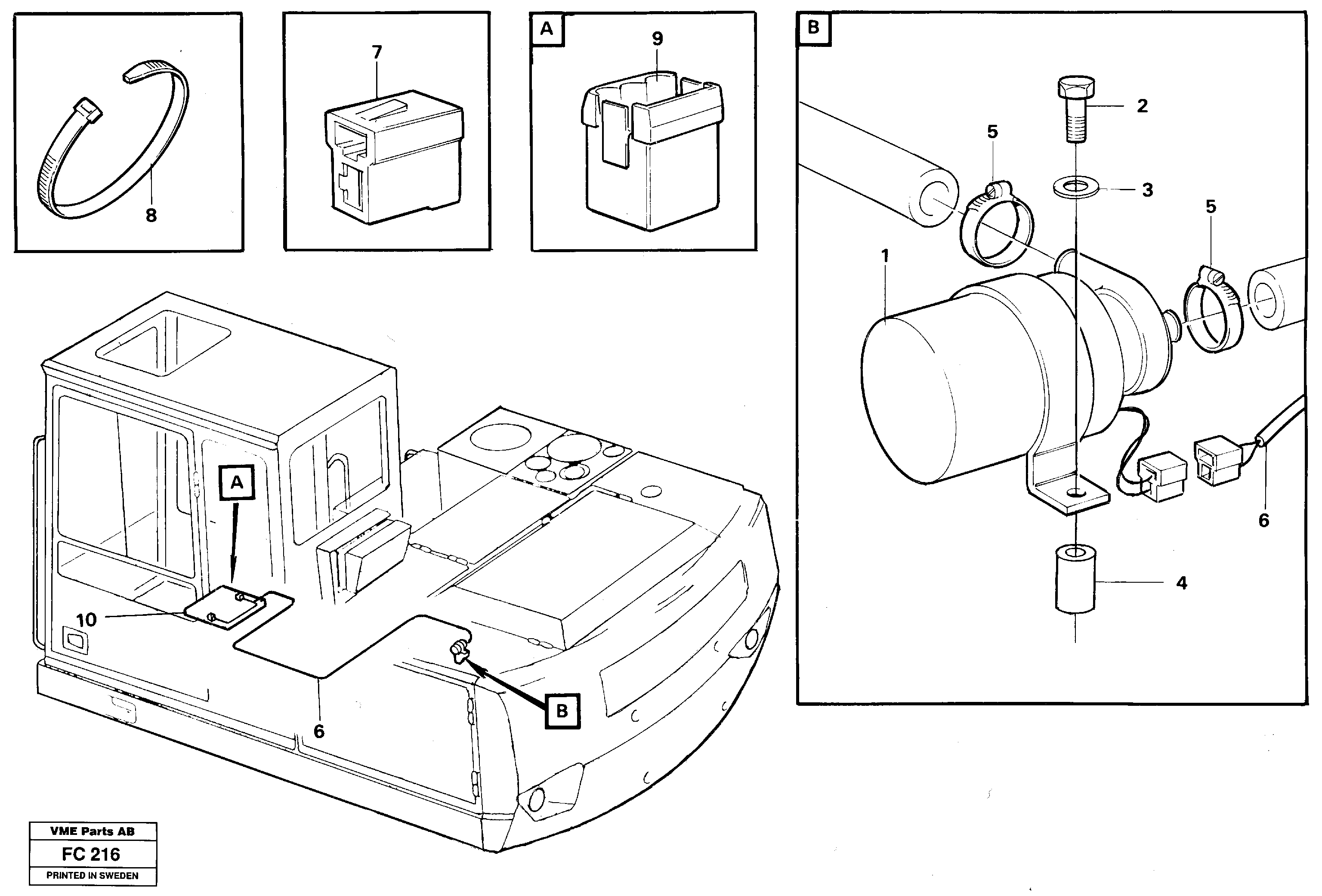 Rubber cushion VOE14254063 VOLVO