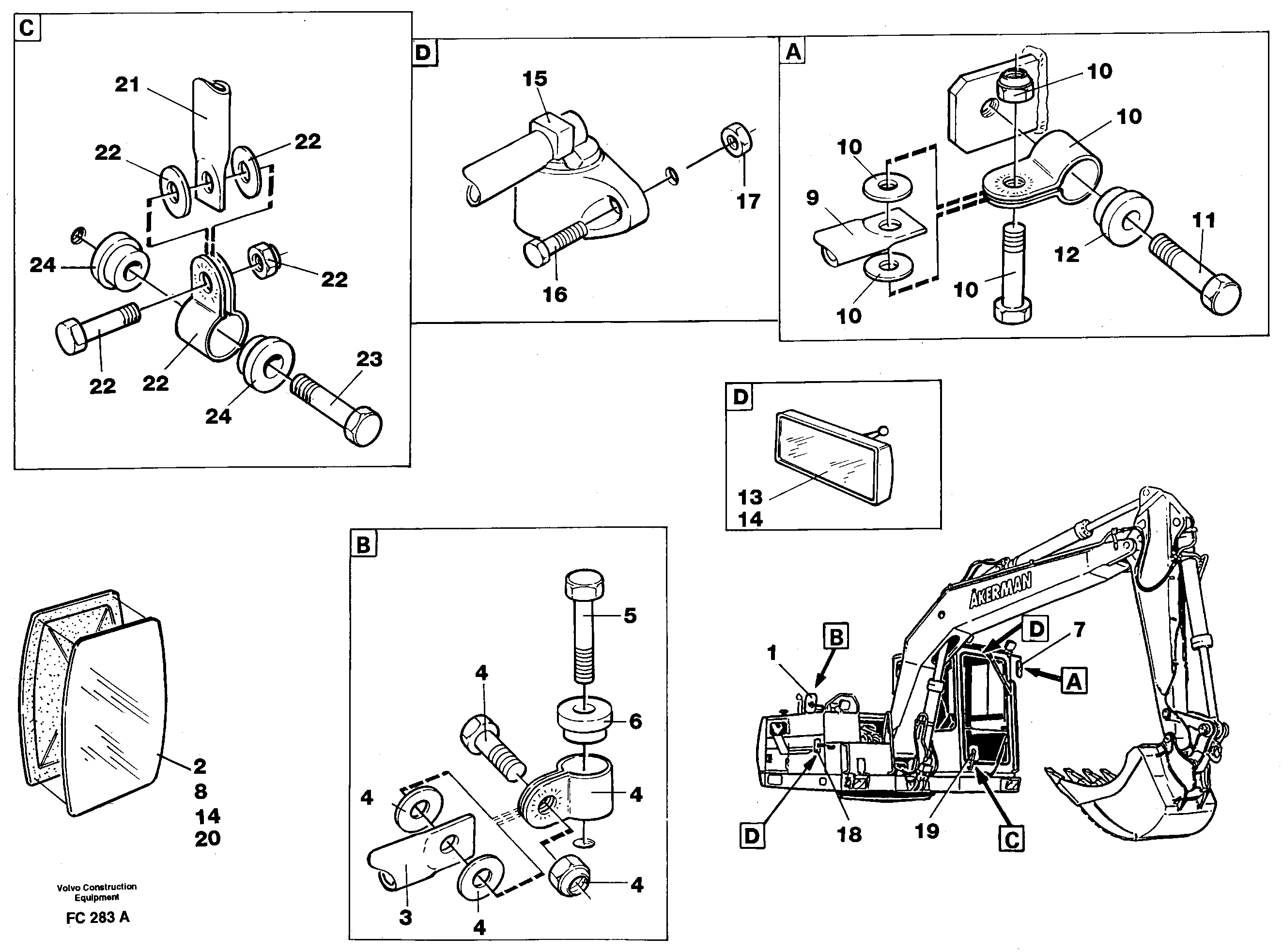 Adjustable boom VOE14263175 VOLVO