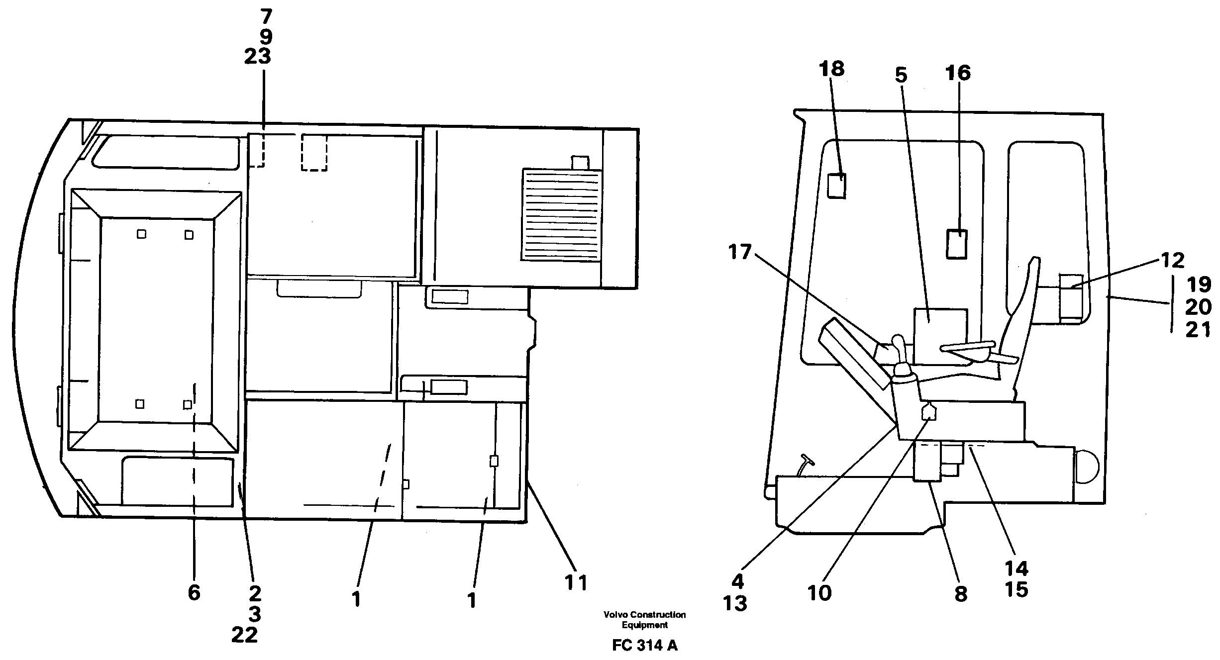Angled plate VOE14247682 VOLVO