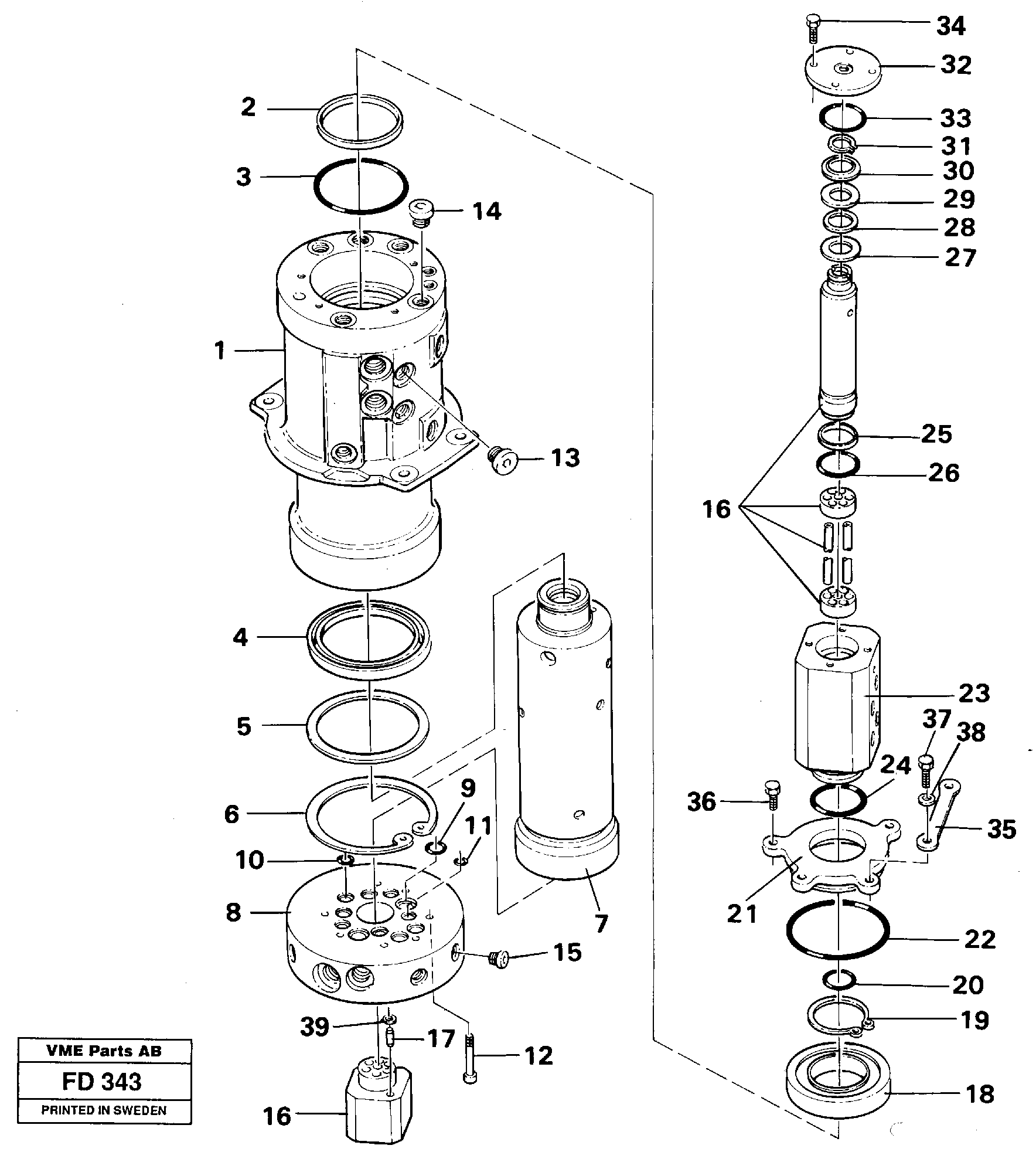 Piston pump VOE914558 VOLVO