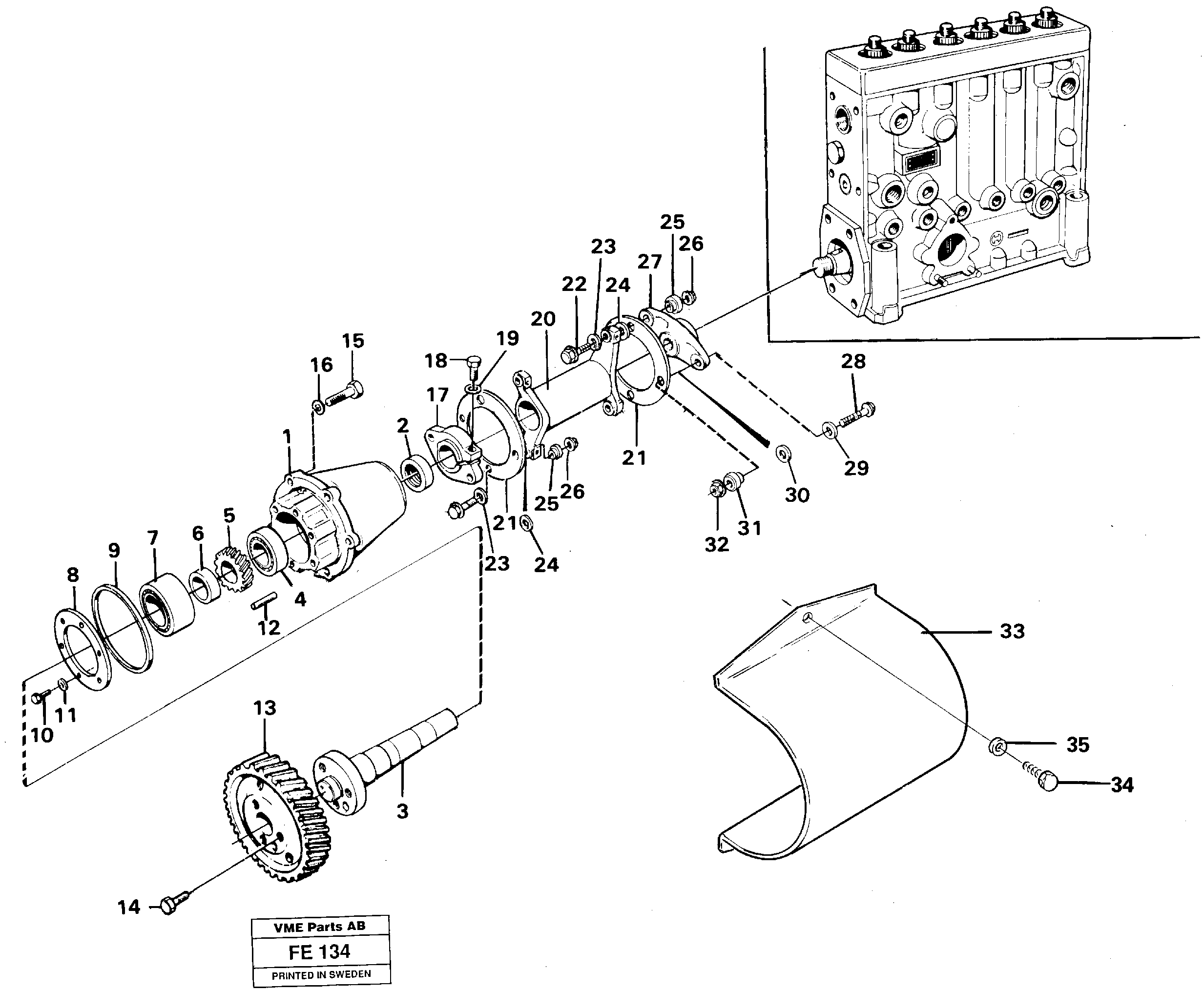 For upper engine part VOE14014863 VOLVO