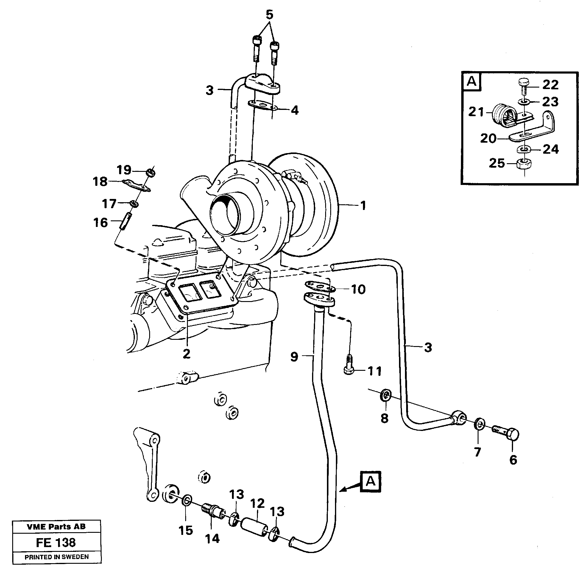 Oil Return Pipe VOE848685 VOLVO