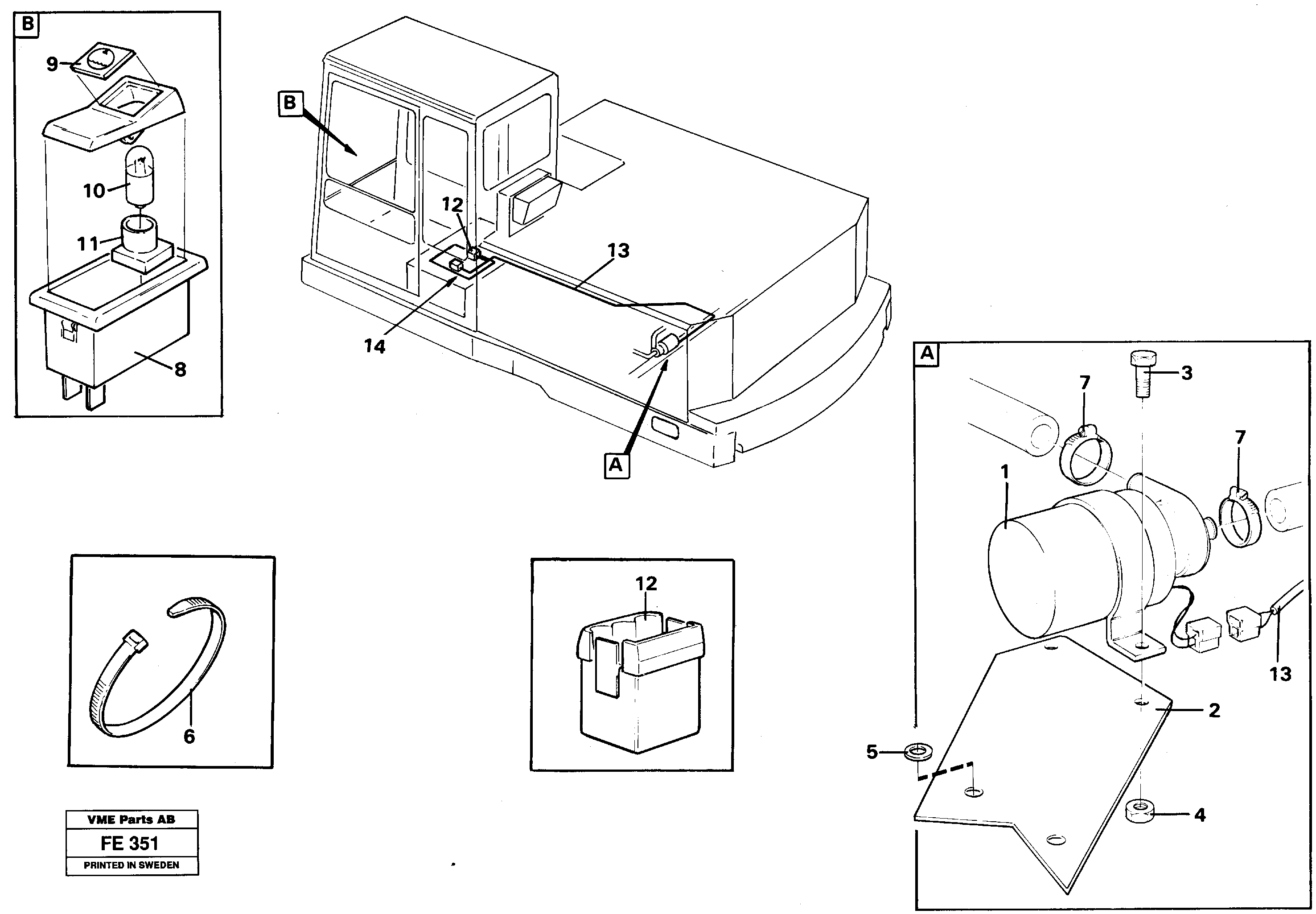 Rubber cushion VOE14254066 VOLVO