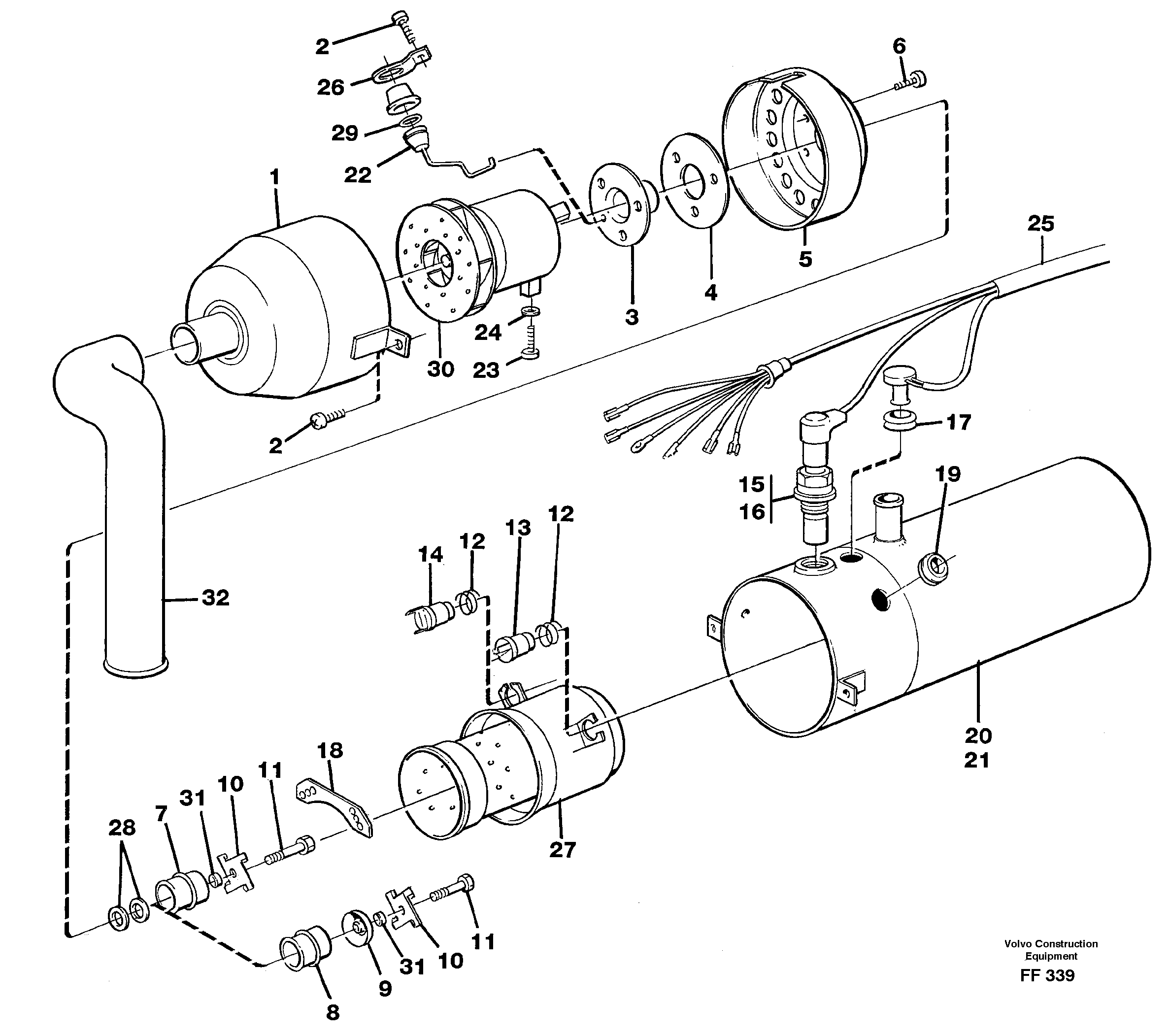 Diesel heater VOE3729357 VOLVO