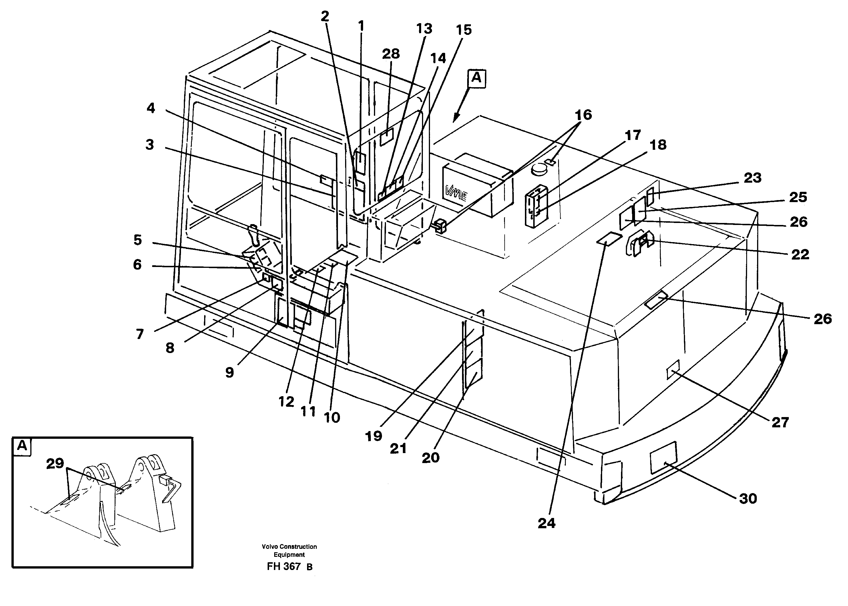 Angled plate VOE14250879 VOLVO