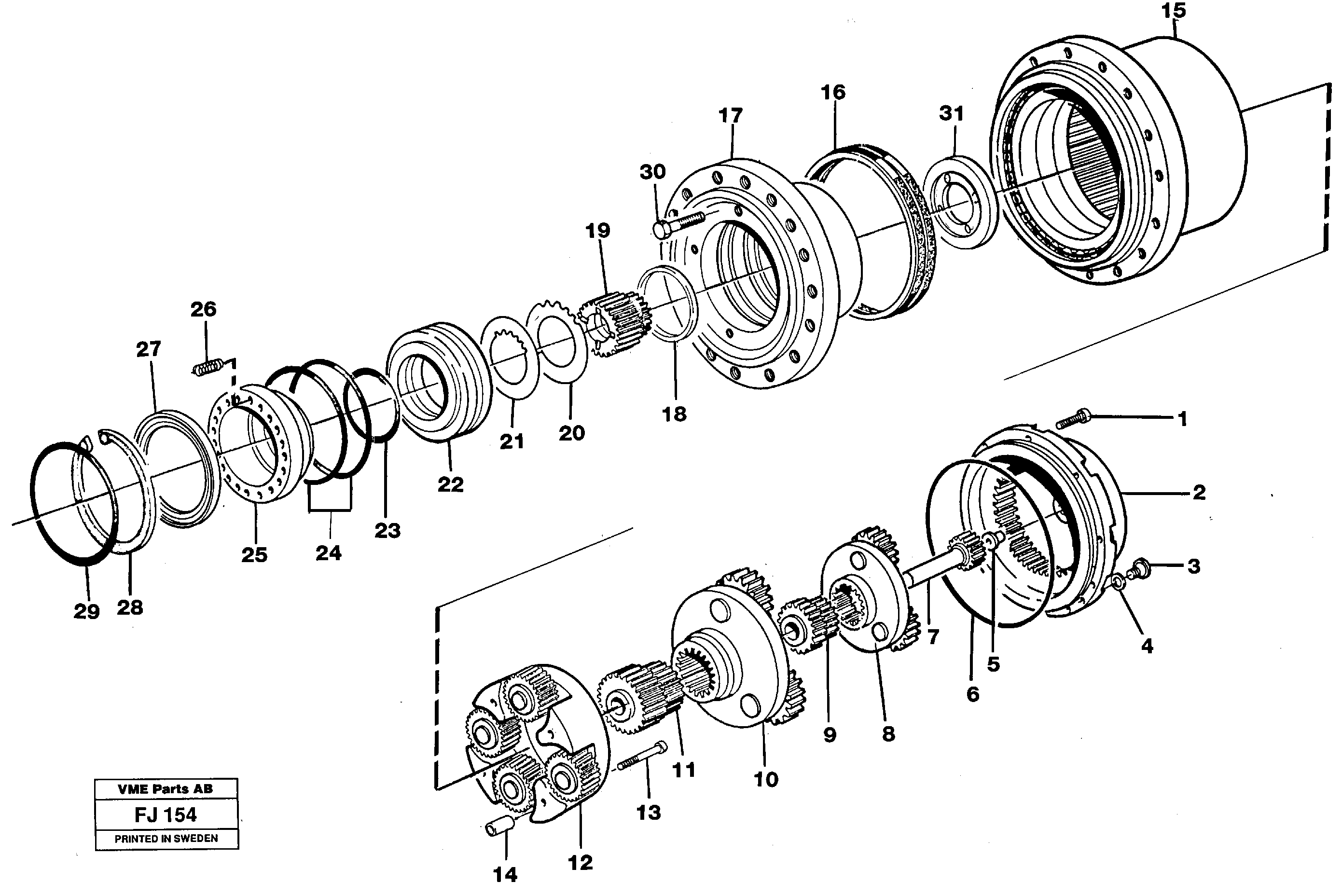 Track Gearbox VOE14215438 VOLVO