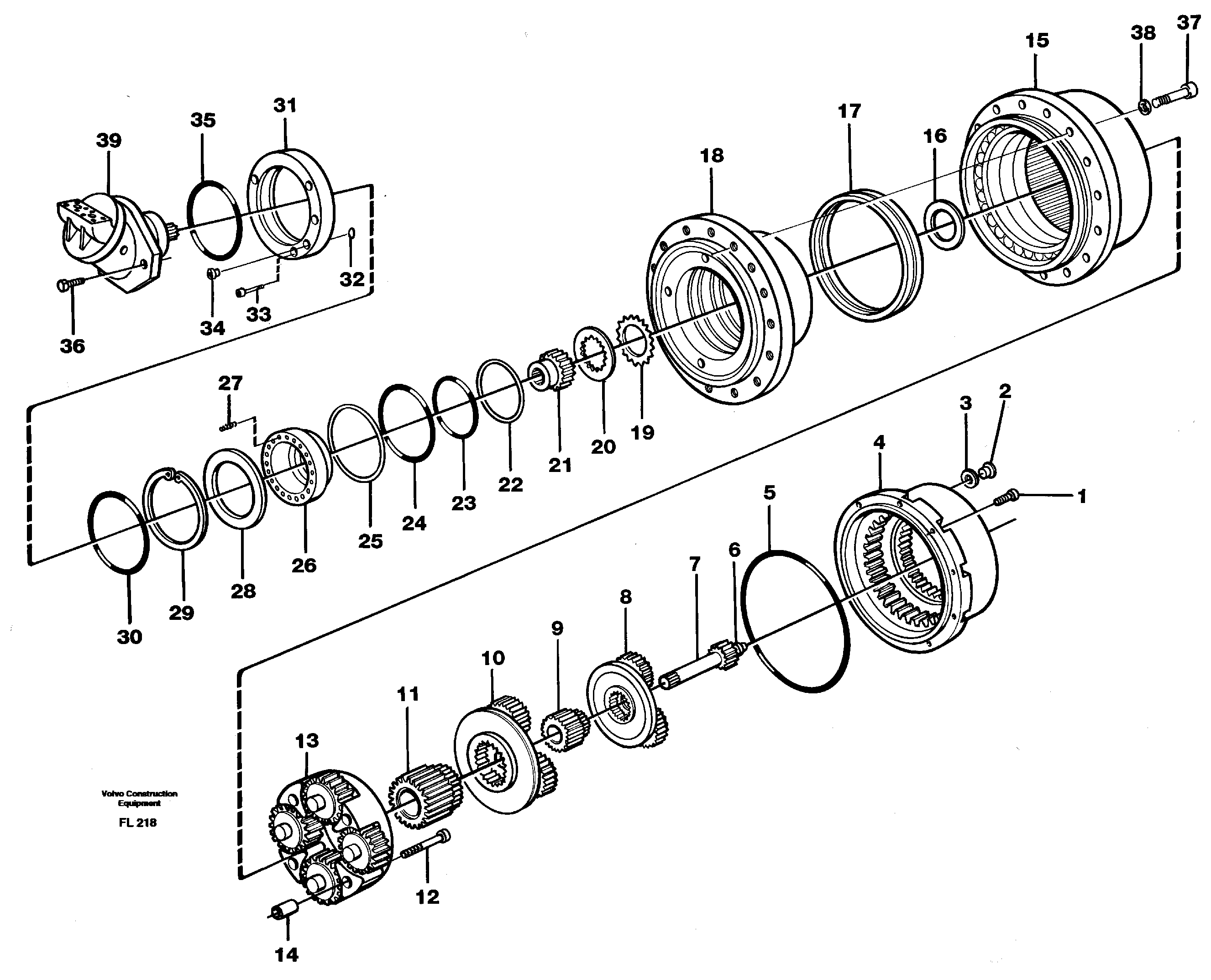 Brake shaft VOE11988205 VOLVO