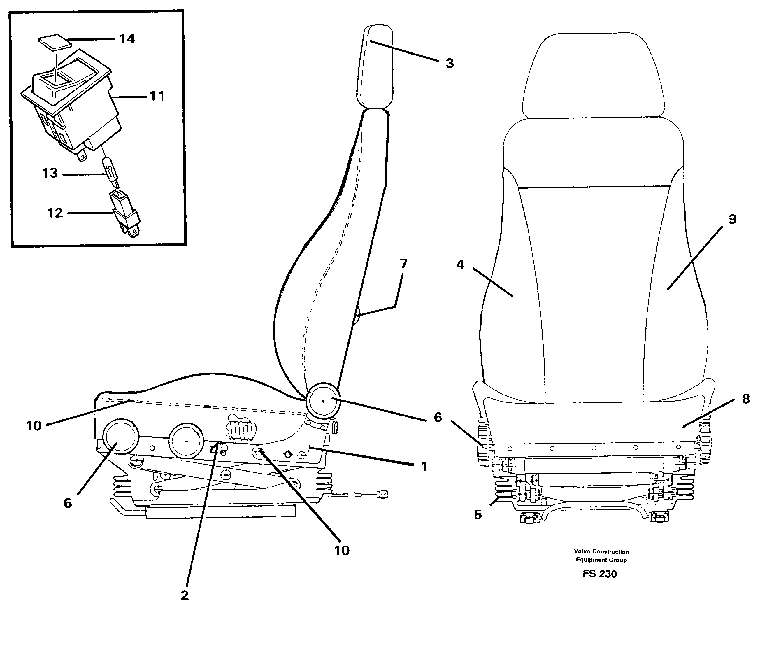 Operator seat VOE14246156 VOLVO