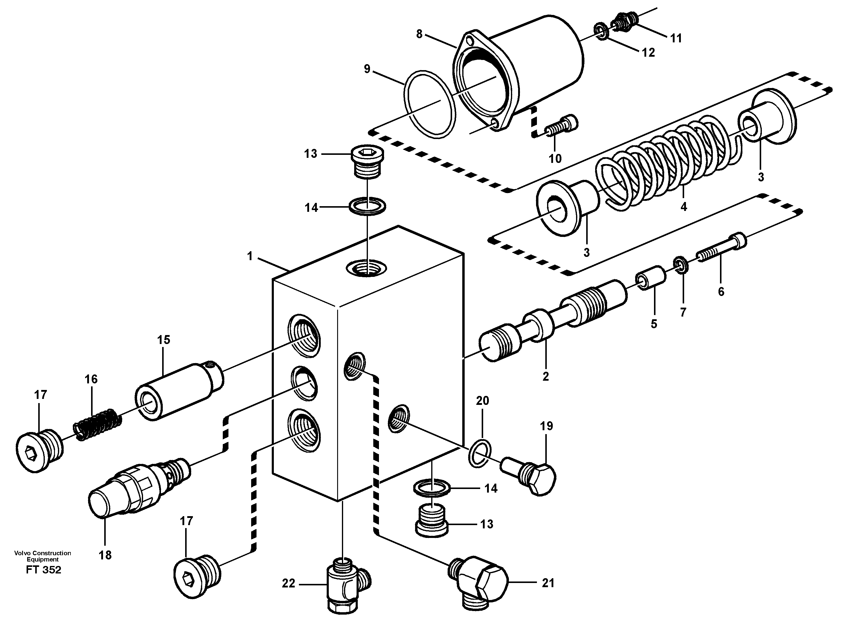 Brass Tube VOE14344127 VOLVO