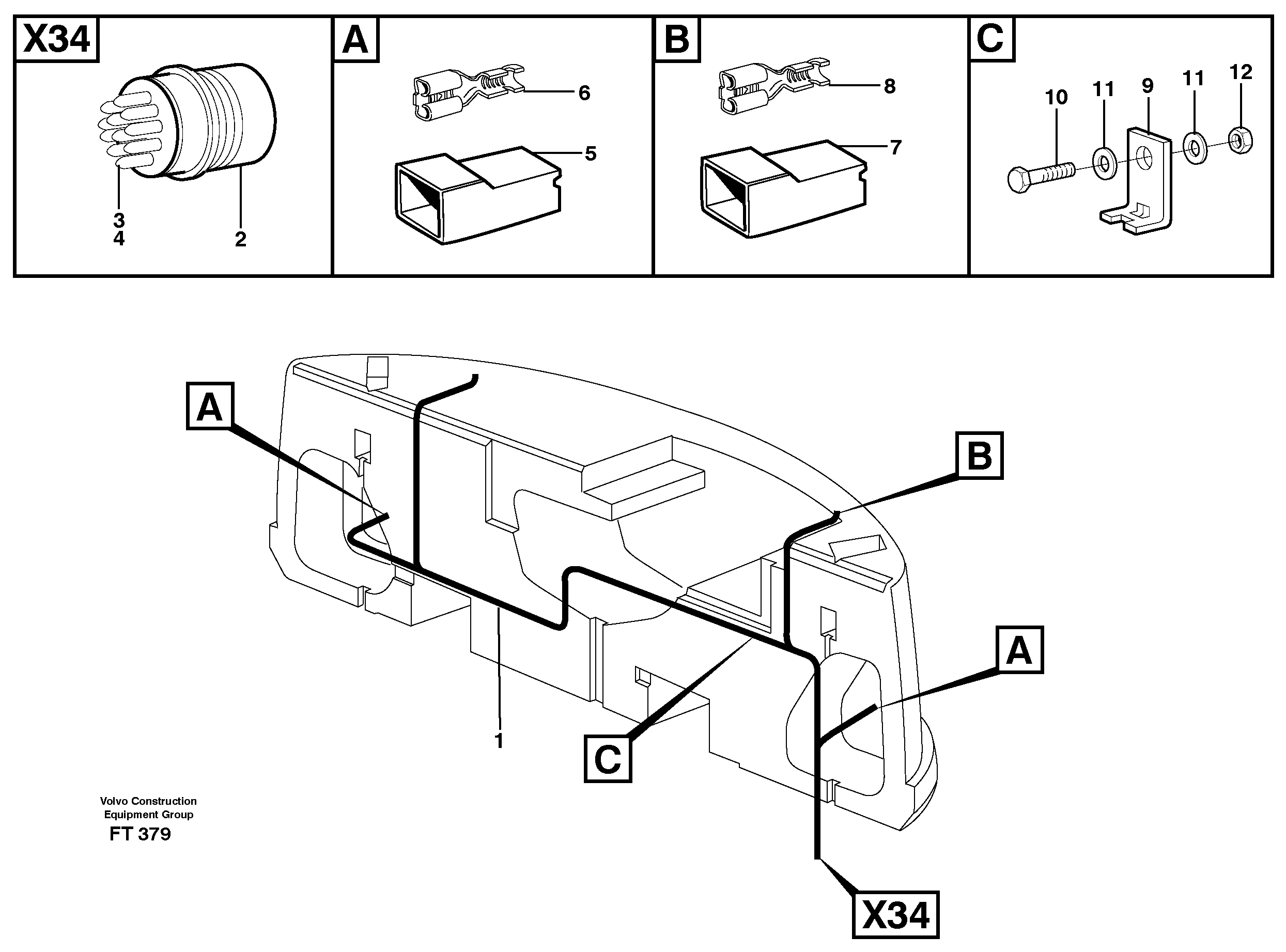 Rubber cushion VOE14343403 VOLVO